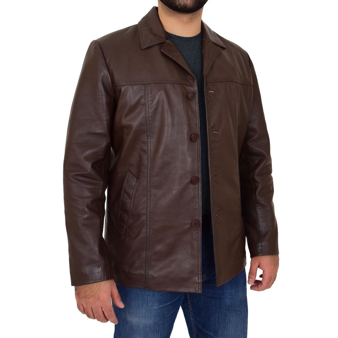 Japanese Brand Vintage Bay Leaf Sheepskin Leather Coat/Jacket Size US L / EU 52-54 / 3 - 2 Thumbnail