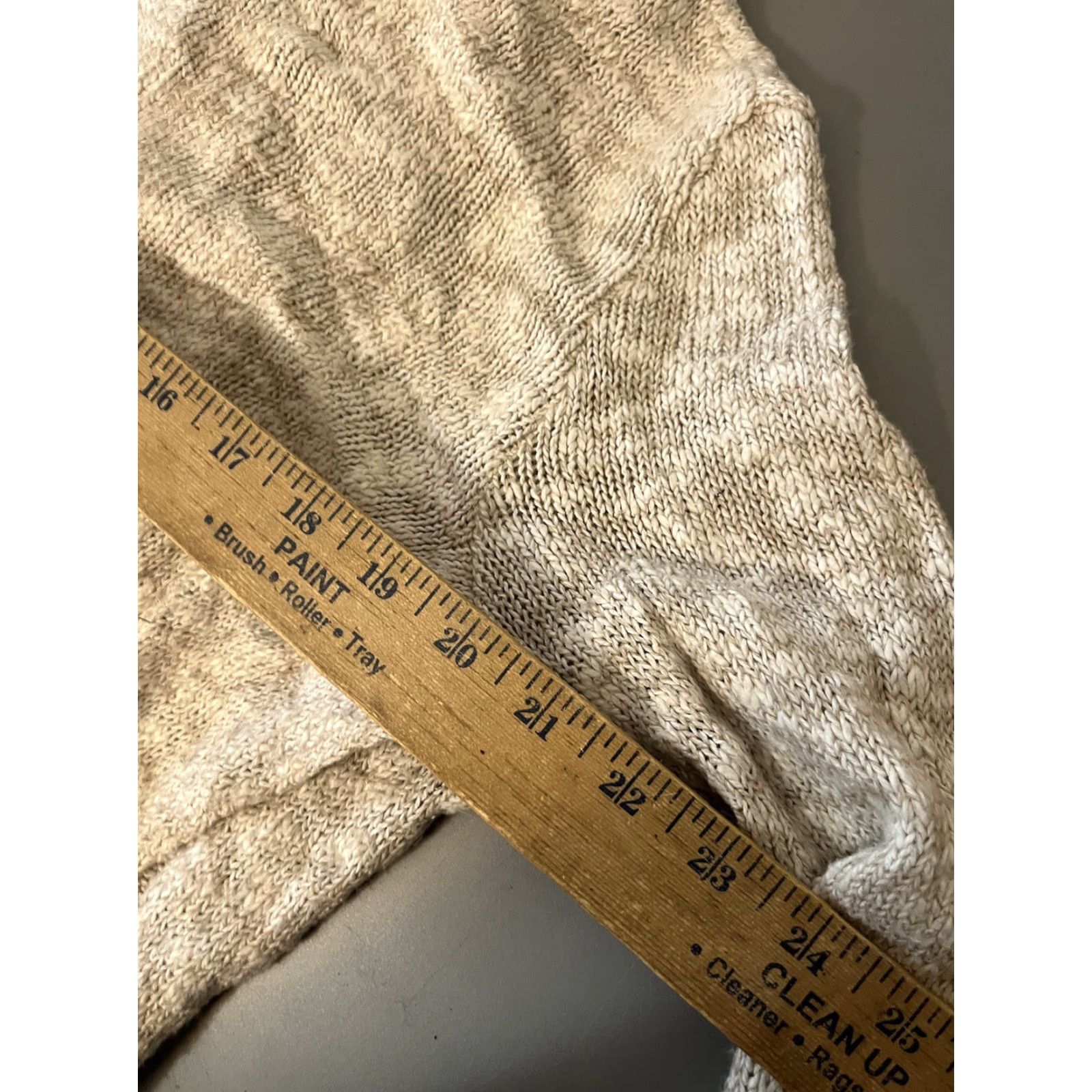 Express Express Womens Pullover Sweater Long Sleeve Round Neck Knit Size Medium Beige Size M / US 6-8 / IT 42-44 - 6 Thumbnail
