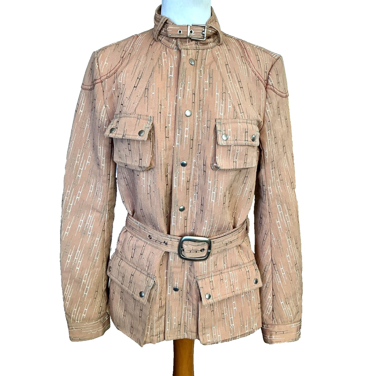 Other CUSTO ONE PEACH METALLIC EMBROIDERED SNAP & ZIP FRONT JACKET Size M / US 6-8 / IT 42-44 - 2 Thumbnail