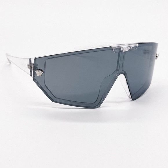 Versace NEW VERSACE VE4461 148/6V SHIELD MOD 4461 GREY VE4461 1486V Size ONE SIZE - 6 Thumbnail