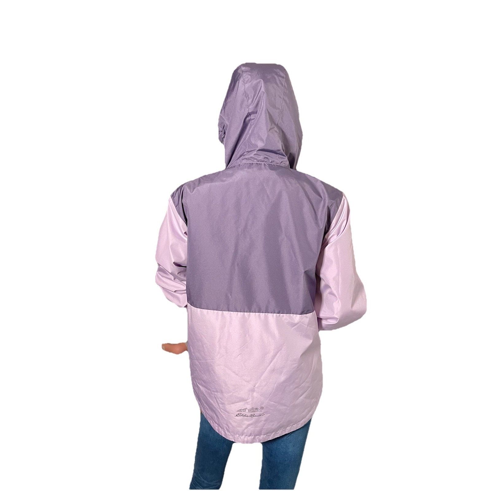 Eddie Bauer Blue Eddie Bauer Women's L Cloud Cap Full Zip Rain Jacket Size L / US 10 / IT 46 - 5 Thumbnail