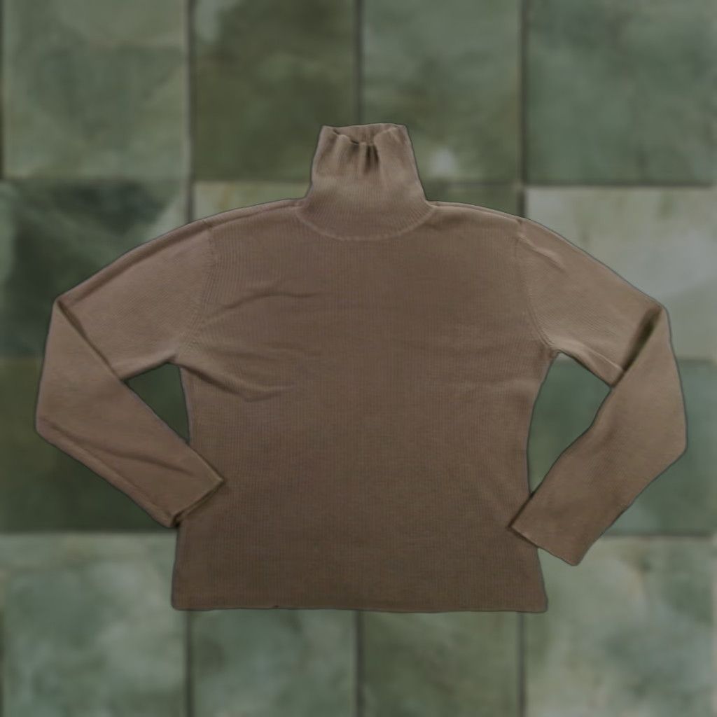 Vintage Crazy Horse Sweater Pullover Womens XL Brown Turtleneck Long Sleeve Knit Classic Size XL / US 12-14 / IT 48-50 - 1 Thumbnail