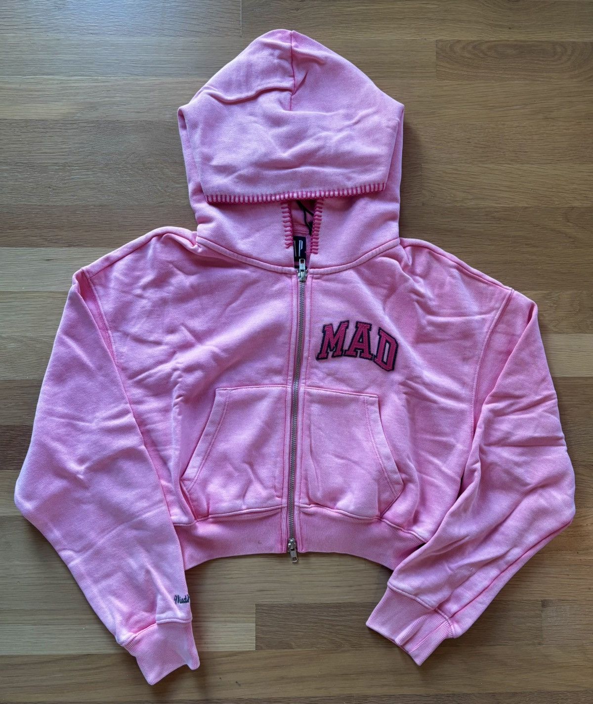 Gap × Madhappy Gap x MadHappy Pink Full Zip Cropped Mad Logo Hoodie Size S / US 4 / IT 40 - 2 Thumbnail