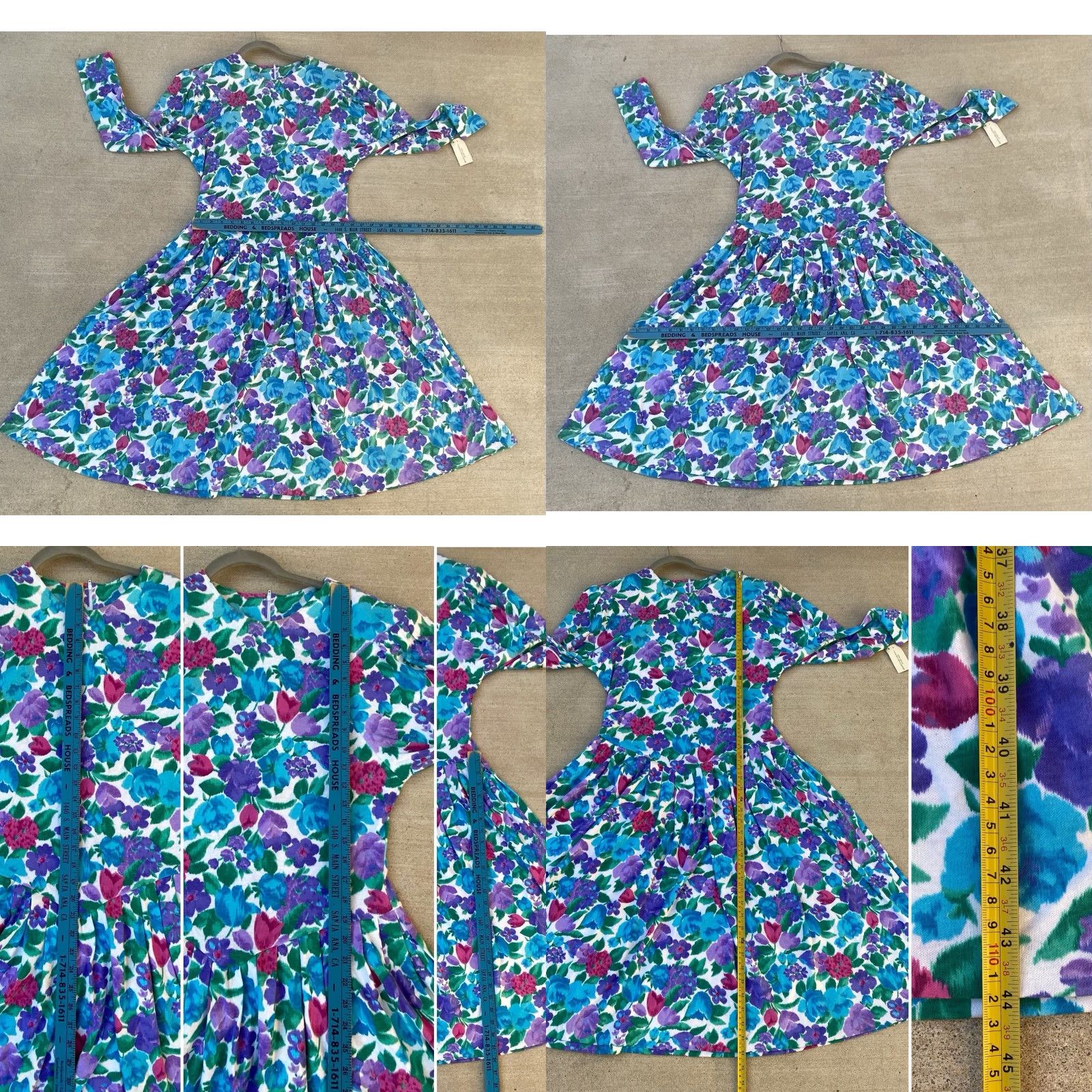 Vintage VINTAGE Expo Dress Long Sleeve Original Tag Floral Size 10 80s 90s Size L / US 10 / IT 46 - 11 Thumbnail