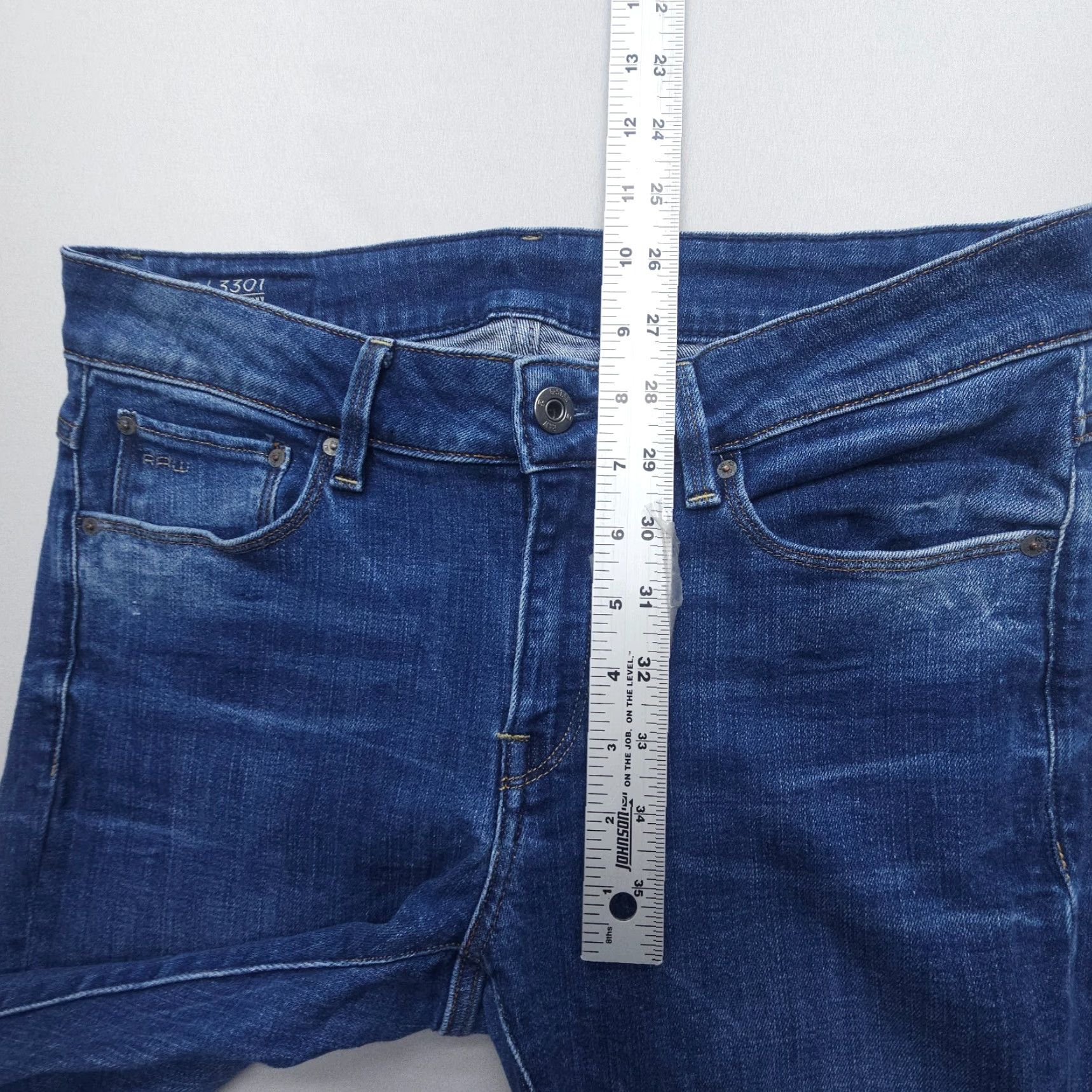 G-Star G-Star Raw 3301 Jeans - High Rise Skinny Denim - Women - Size 29 x 34 - Blue Stretch Cotton Blend - 5-Pocket - Vintage: No Size 29" - 6 Thumbnail