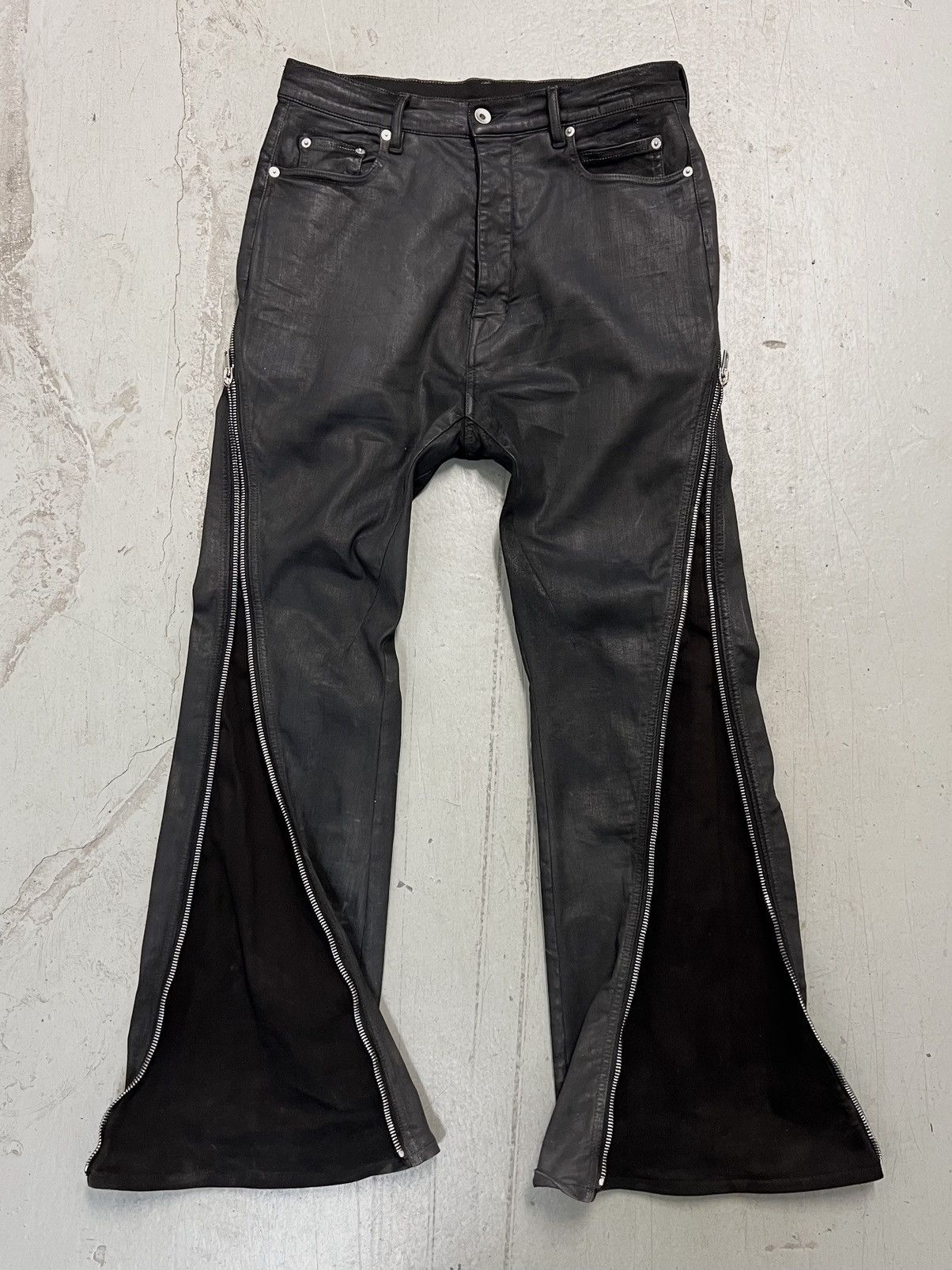 Rick Owens Black Waxed Bolan Banana Denim Size US 31 - 2 Thumbnail