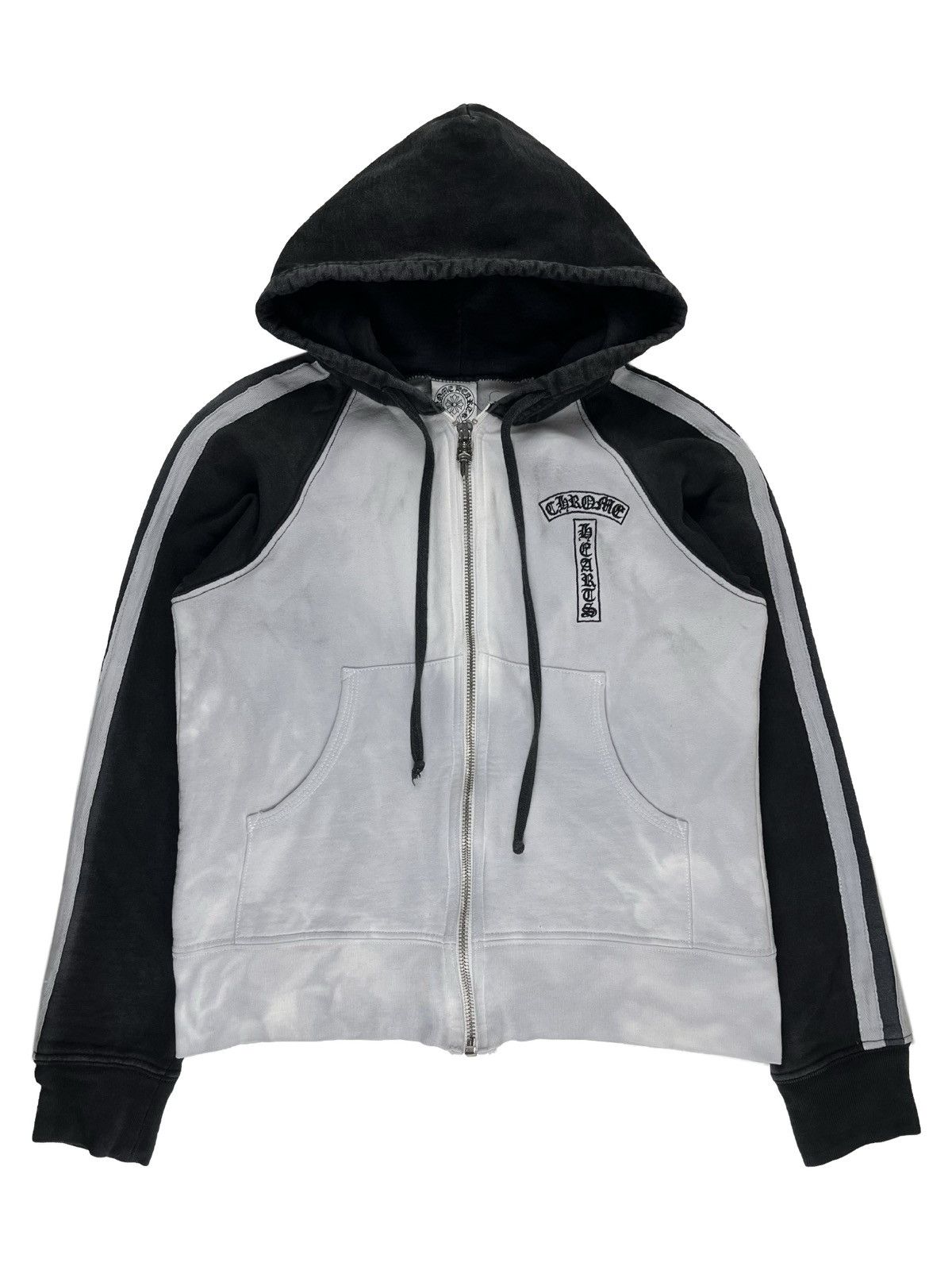 Chrome Hearts Chrome Hearts Vintage Striped Embroidered Logo Zip Up Hoodie Size XS / US 0-2 / IT 36-38 - 1 Thumbnail