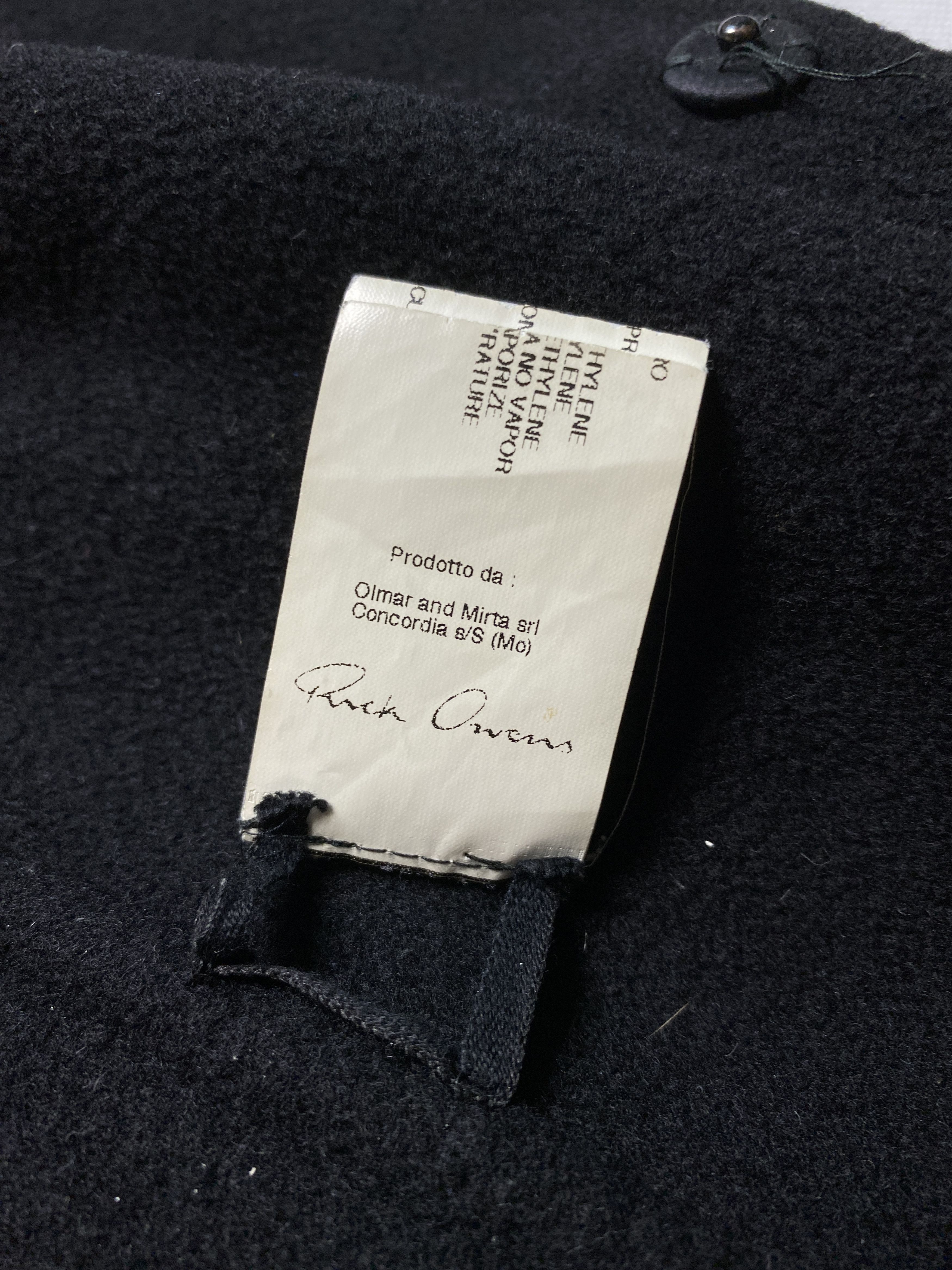 Designer × Rick Owens × Rick Owens Drkshdw Rick Owens black cashmere jacket vintage 90s y2k rare luxury Size US S / EU 44-46 / 1 - 12 Thumbnail