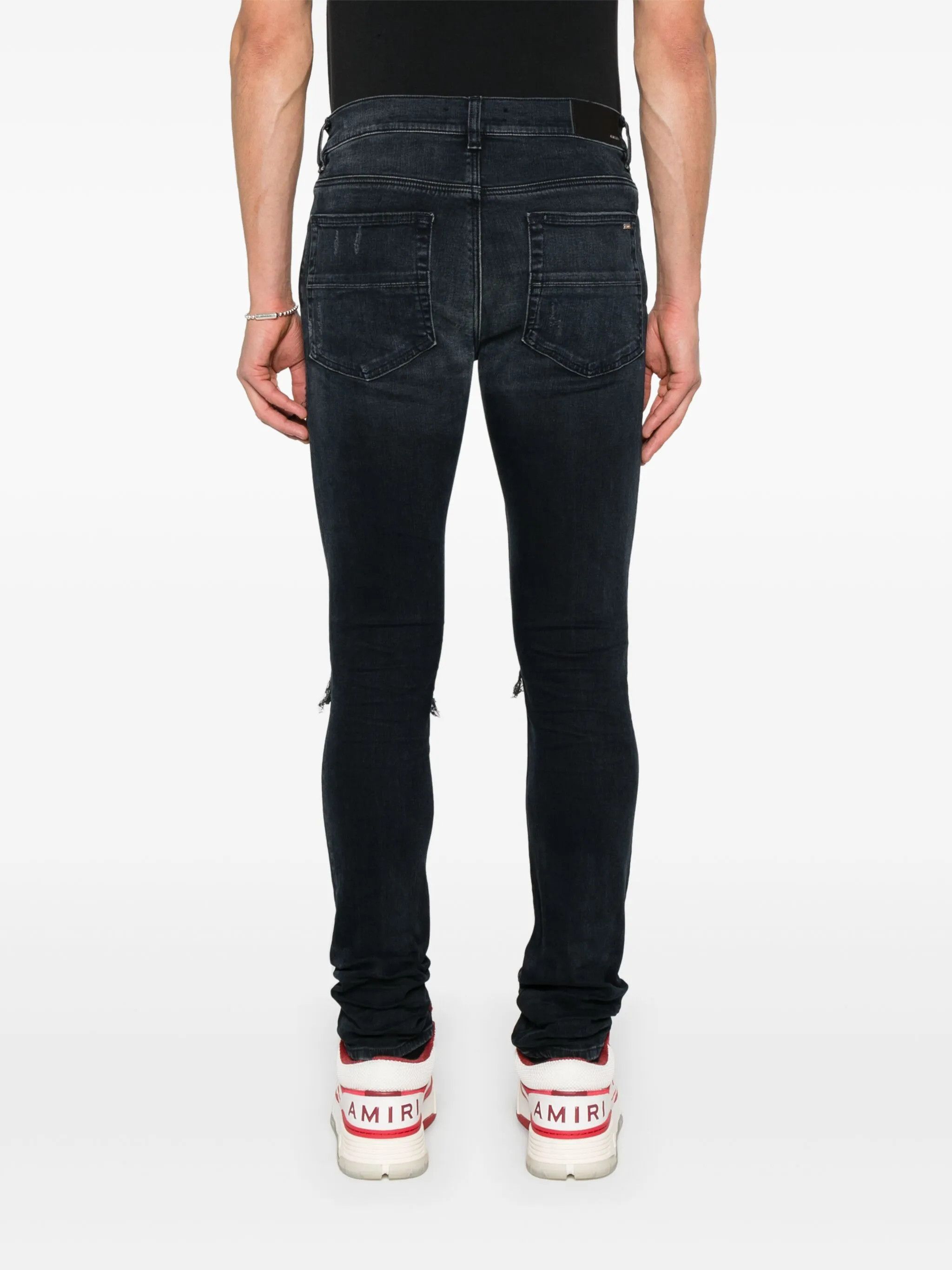 Amiri oc11z0426 MX1 Ultrasuede Jeans in Black Size US 32 / EU 48 - 4 Thumbnail