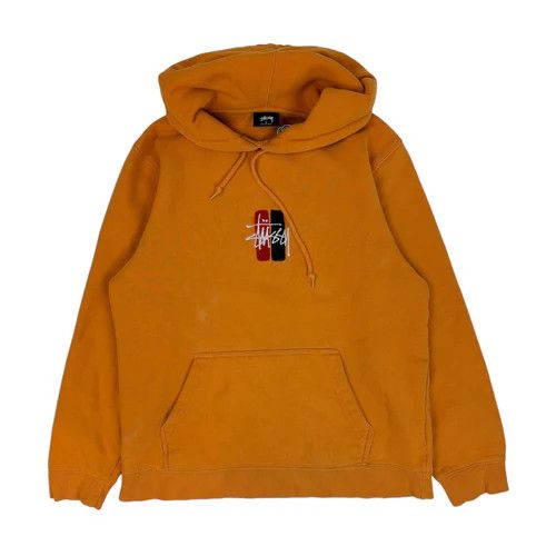 Stussy Stussy Spellout Tapestry Hoodie Orange Grailed