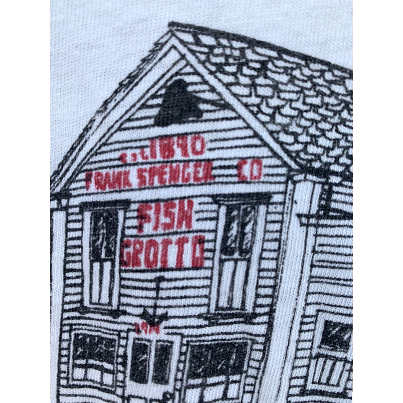 Vintage VINTAGE Belton Spengers Fish Grotto t shirt Short Sleeve White Cotton XL Mens Graphic Tee Vintage Sportswear/Beach 90s Size US XL / EU 56 / 4 - 5 Thumbnail
