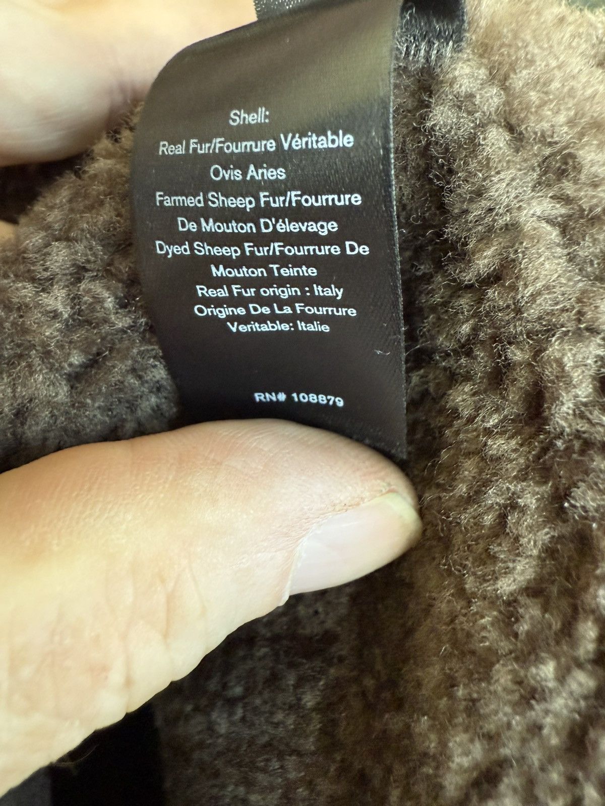 Rag & Bone Rag & Bone Large Chocolate Brown Shearling Size US L / EU 52-54 / 3 - 8 Thumbnail