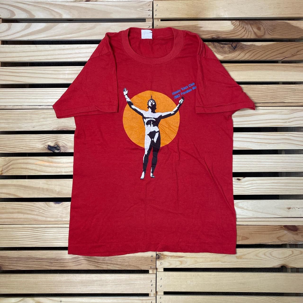 Other True Vintage Illinois Track Club 1982 Red Tee Size Medium Size US M / EU 48-50 / 2 - 1 Thumbnail
