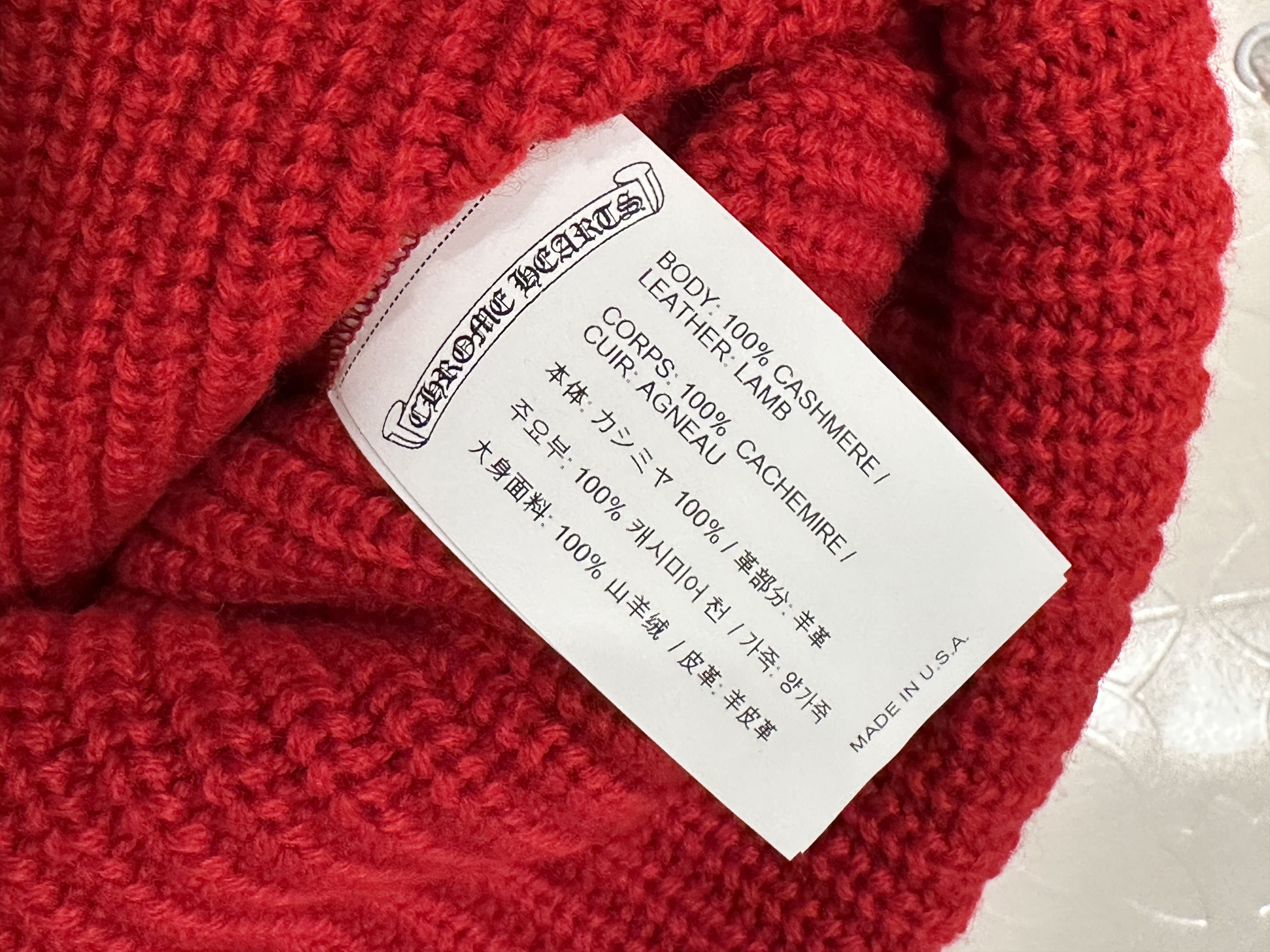 Chrome Hearts Chrome Hearts Sludge Triple Star Patch Cashmere Beanie Size ONE SIZE - 5 Thumbnail