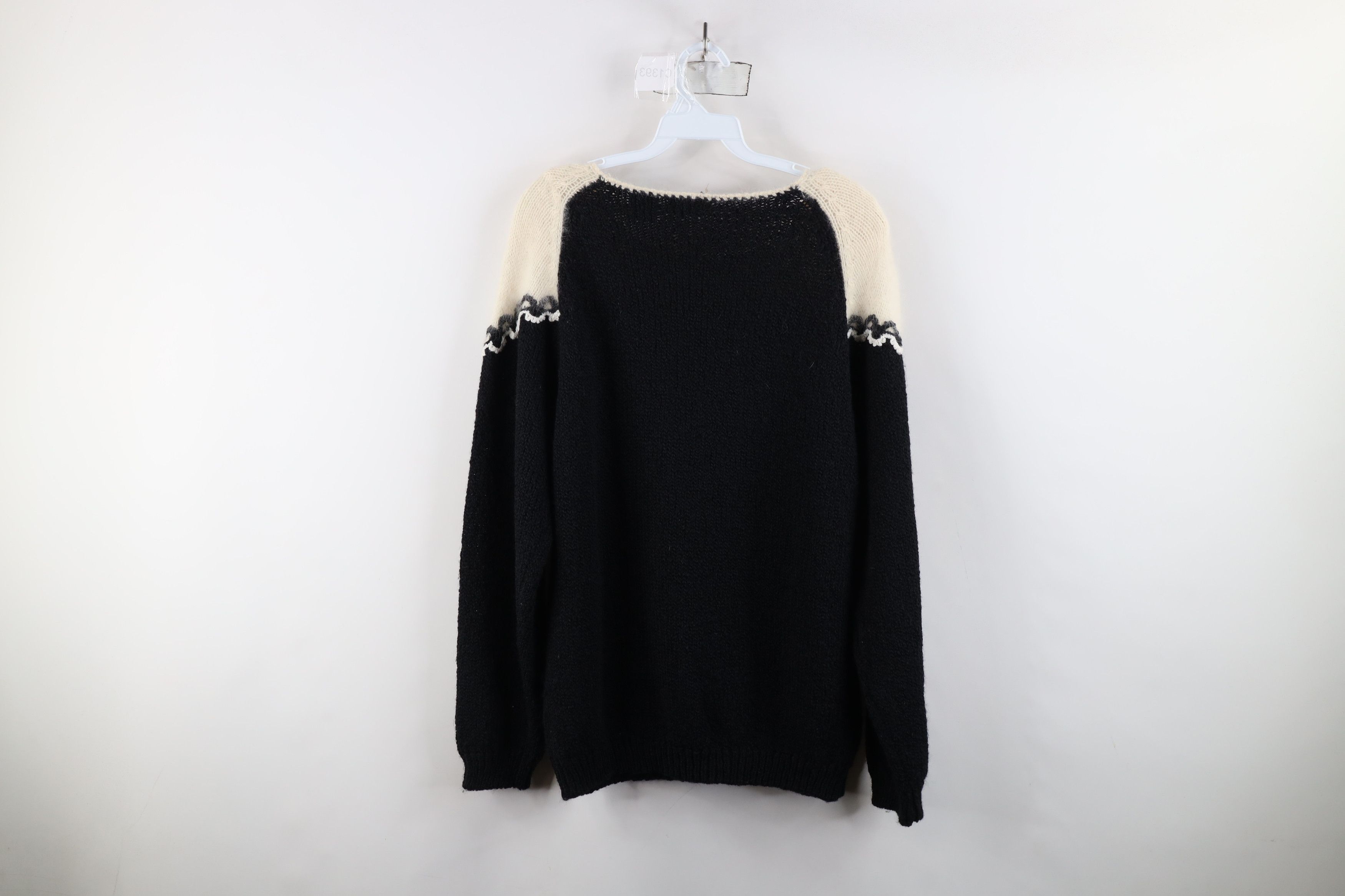 Vintage Vintage 90s Streetwear Rabbit Hair Flower Knit Sweater Size M / US 6-8 / IT 42-44 - 11 Thumbnail