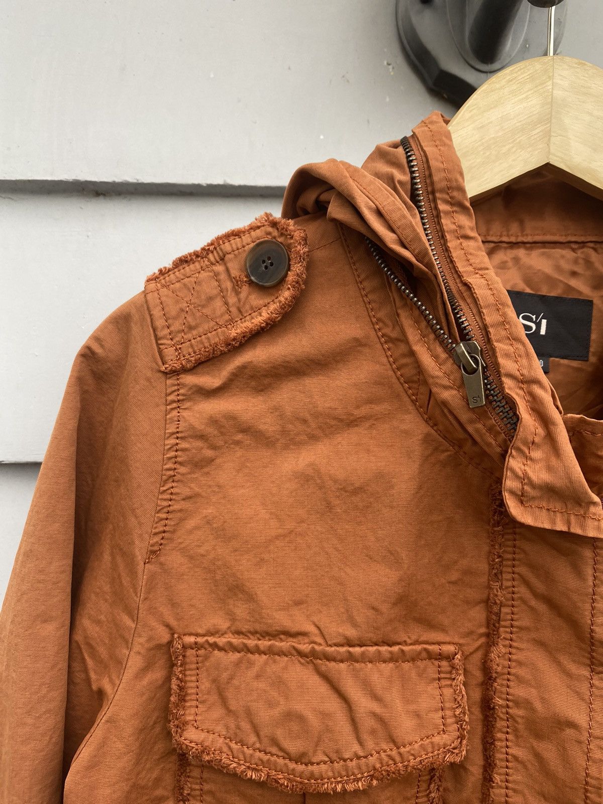 Japanese Brand SI Bien Burn Orange Parka Gothic Patch Japanese Distressed Size US L / EU 52-54 / 3 - 11 Thumbnail