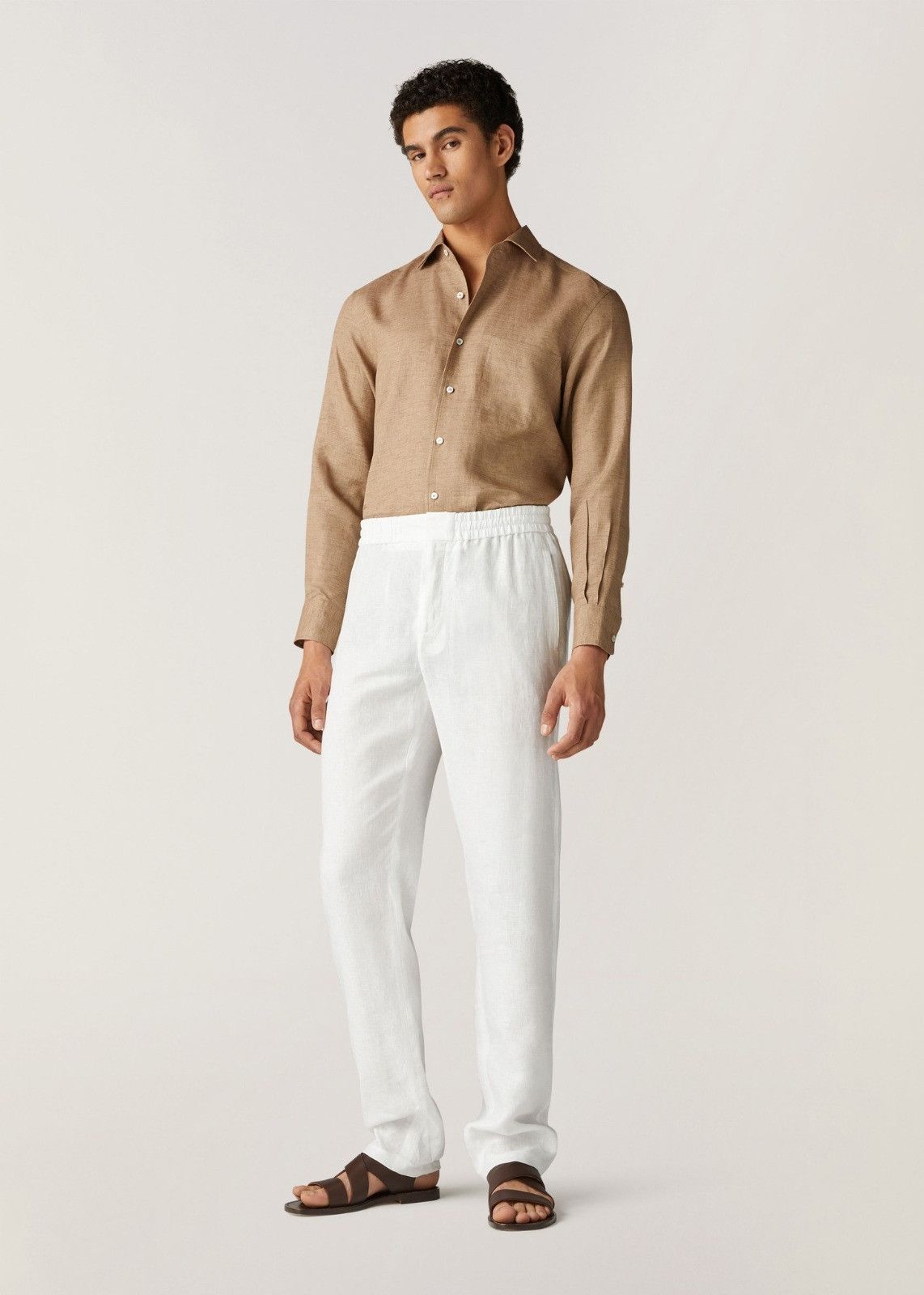 Loro Piana o1srvl11e1024 Gadd Leisure Pant in White Size US 36 / EU 52 - 3 Thumbnail
