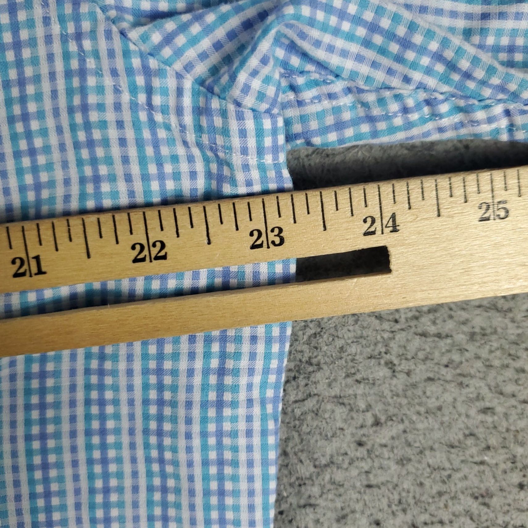 BUGATCHI Bugatchi Uomo Blue Plaid Button-Up Shirt Mens Medium Short Sleeve Classic Fit Casual Size US M / EU 48-50 / 2 - 6 Thumbnail