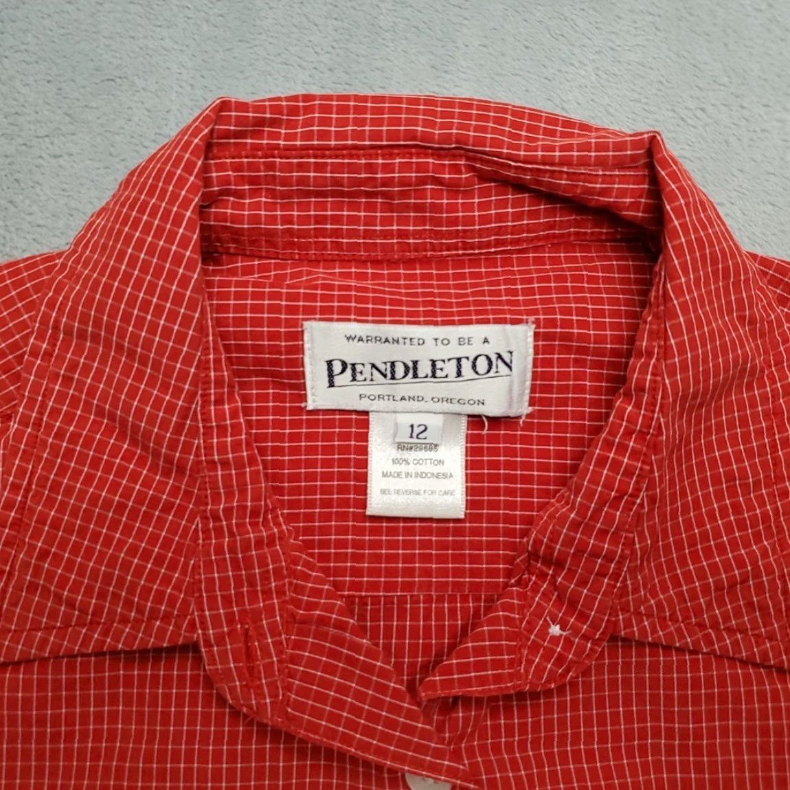Pendleton Pendleton Shirt Womens Sz 12 Red check 100% Cotton Classic Outdoor Comfort Size XL / US 12-14 / IT 48-50 - 2 Thumbnail