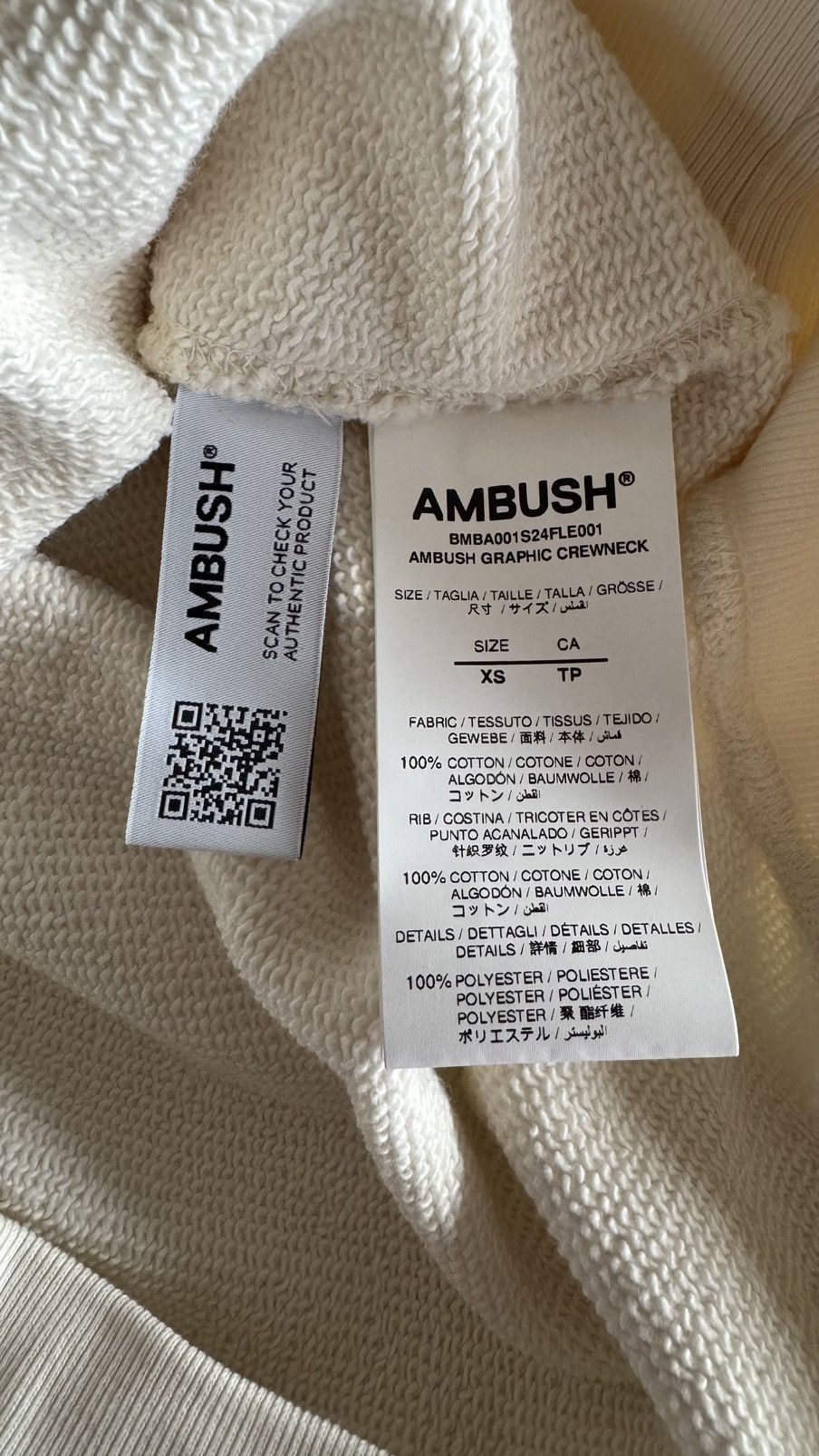 Ambush Design Ambush sweatshirt XS S M new with tags beige Size US XS / EU 42 / 0 - 11 Thumbnail