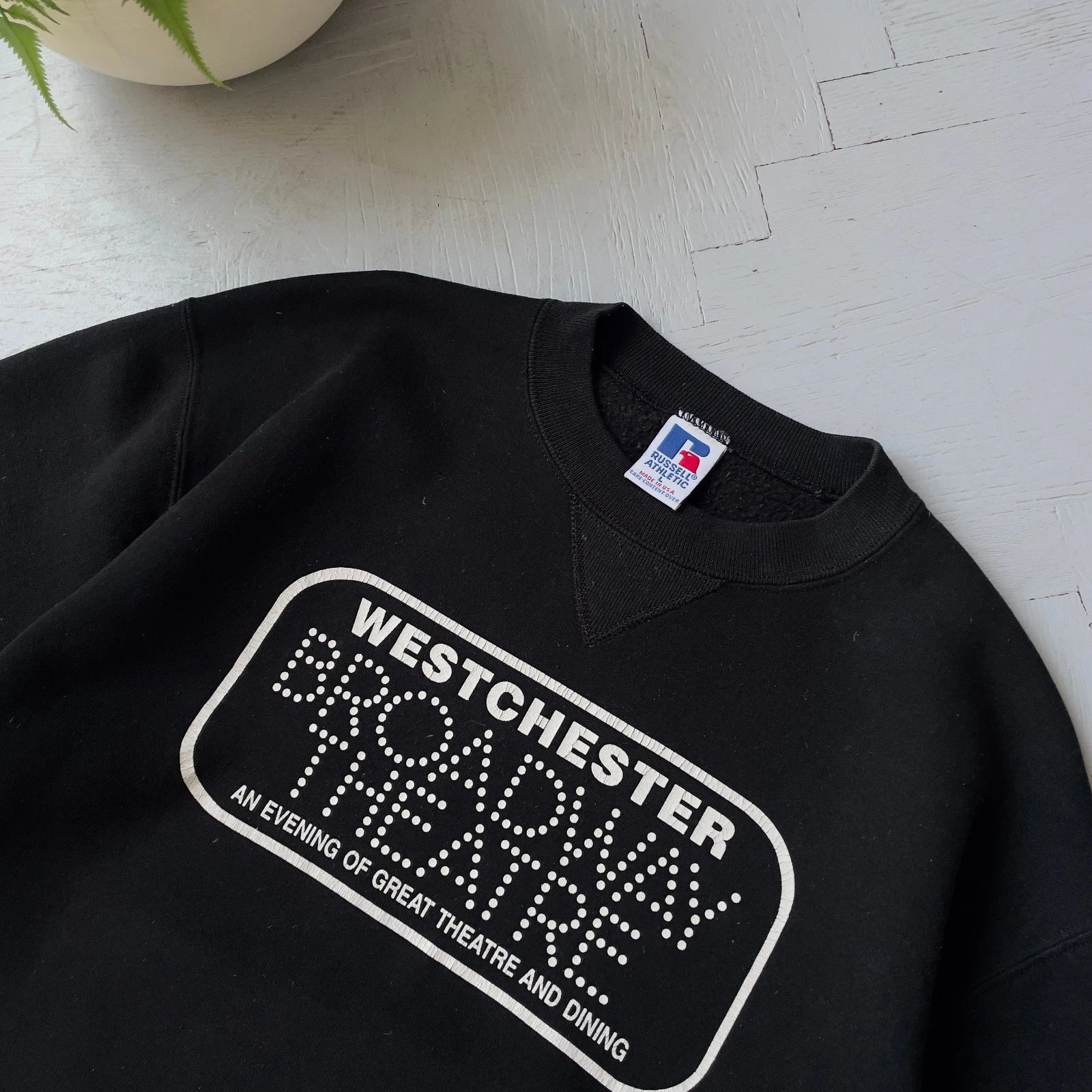 Russell Athletic Vintage 90s Russell Athletic Broadway Theatre Sweatshirt Size US L / EU 52-54 / 3 - 4 Thumbnail