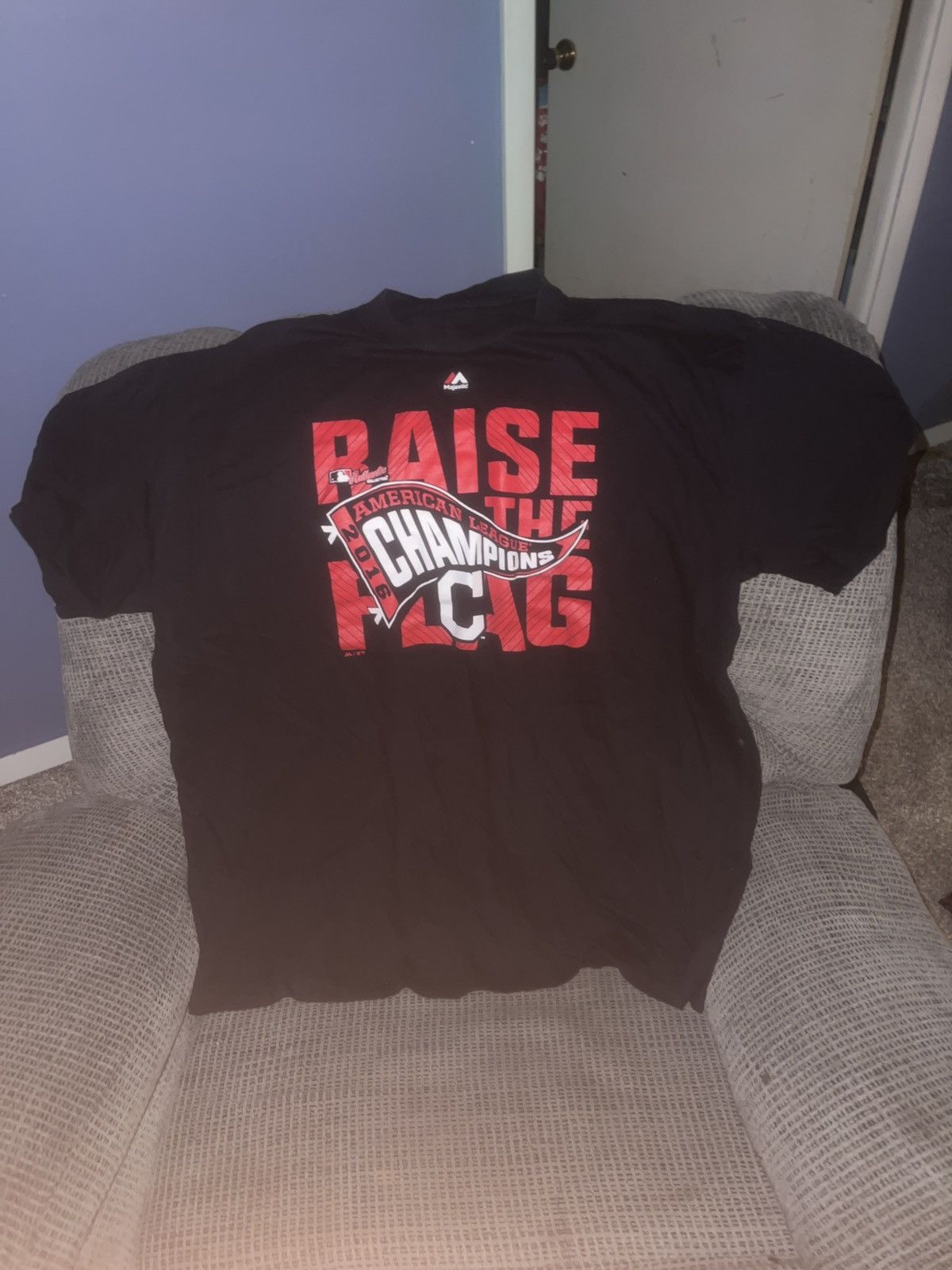 Majestic Majestic MLB Guardians 2016 AL Champs Raise The Flag Tee Size US XXL / EU 58 / 5 - 1 Thumbnail