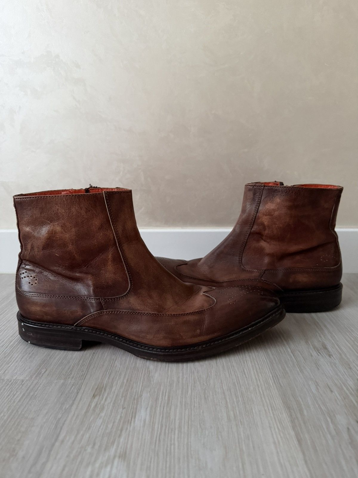 If Six Was Nine Vintage Italian AS 98 Like Guidi 795v Leather Biker Boots Size US 9 / EU 42 - 3 Thumbnail