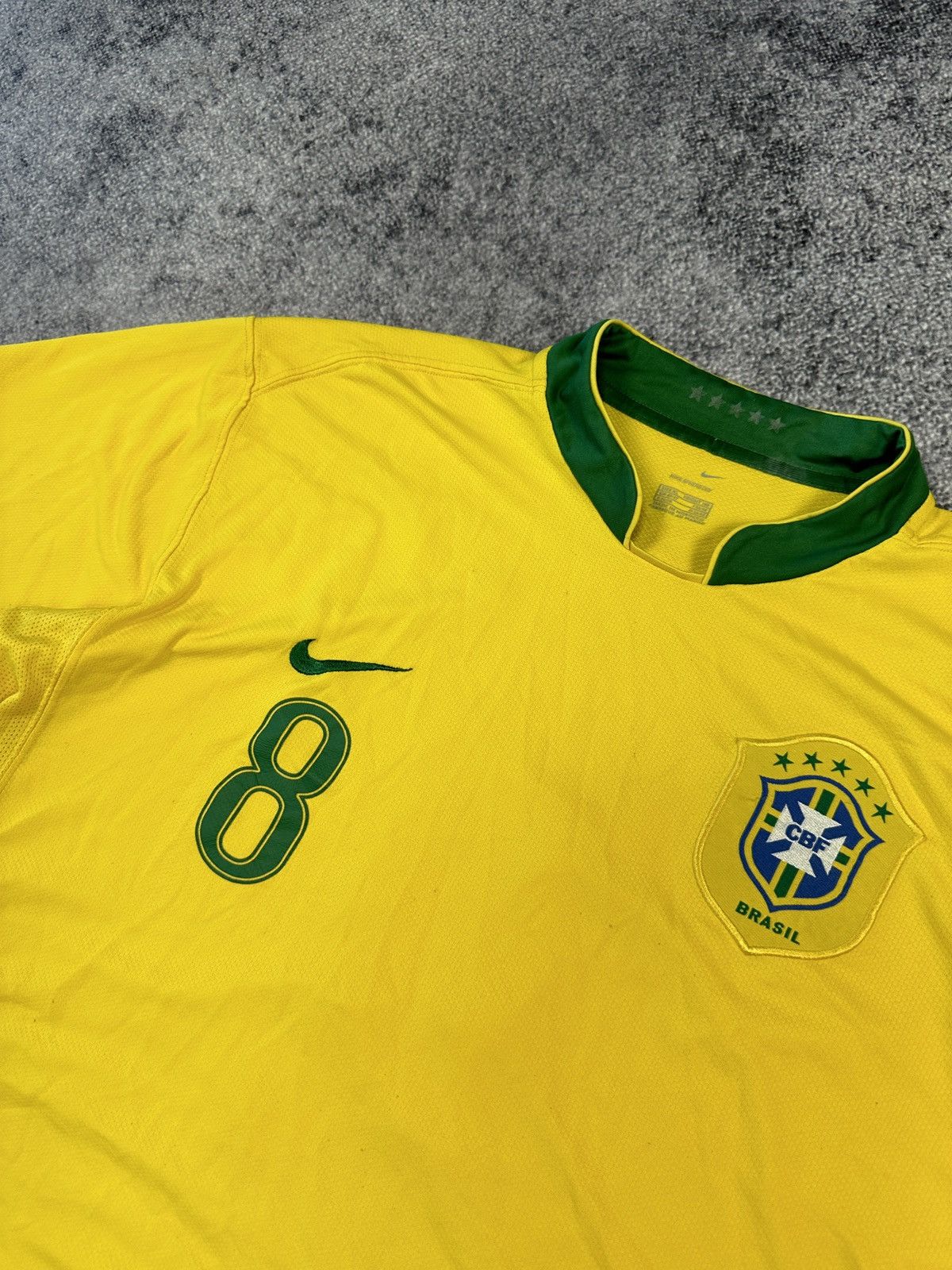 Vintage Vintage Nike Brazil 8 Soccer Jersey Blokecore Style Rare XL Size US XL / EU 56 / 4 - 2 Thumbnail