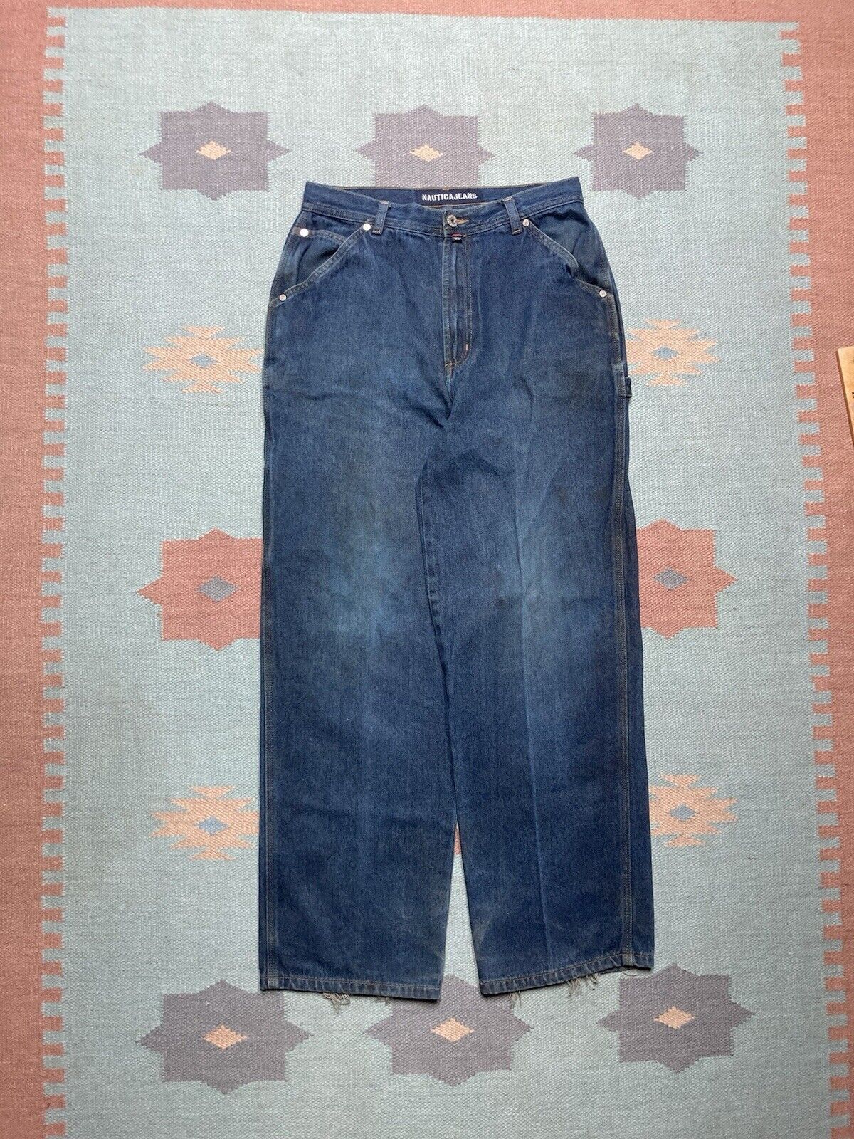 Nautica × Vintage VTG y2k baggy jeans nautica carpenter skater grunge 29x29 Size US 29 - 5 Thumbnail
