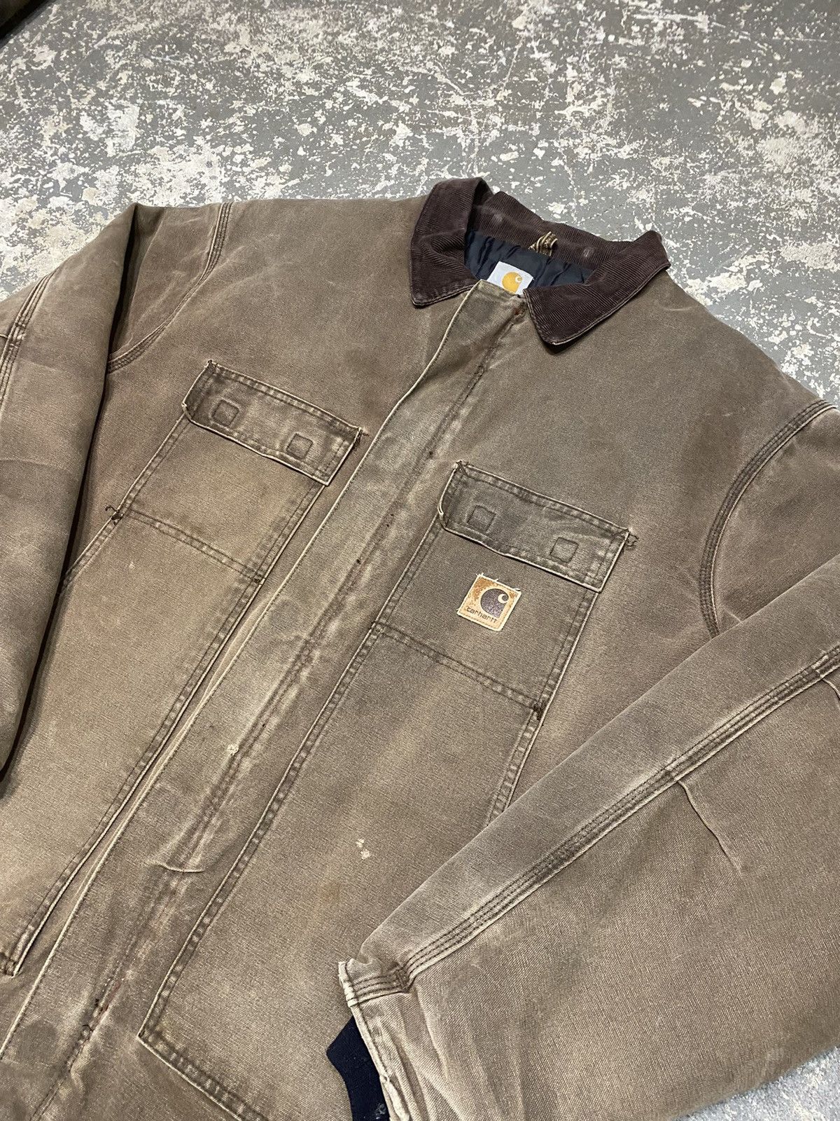 Carhartt × Vintage Vintage Carhartt Arctic Faded Brown Insulated Work Jacket Size US XL / EU 56 / 4 - 10 Thumbnail