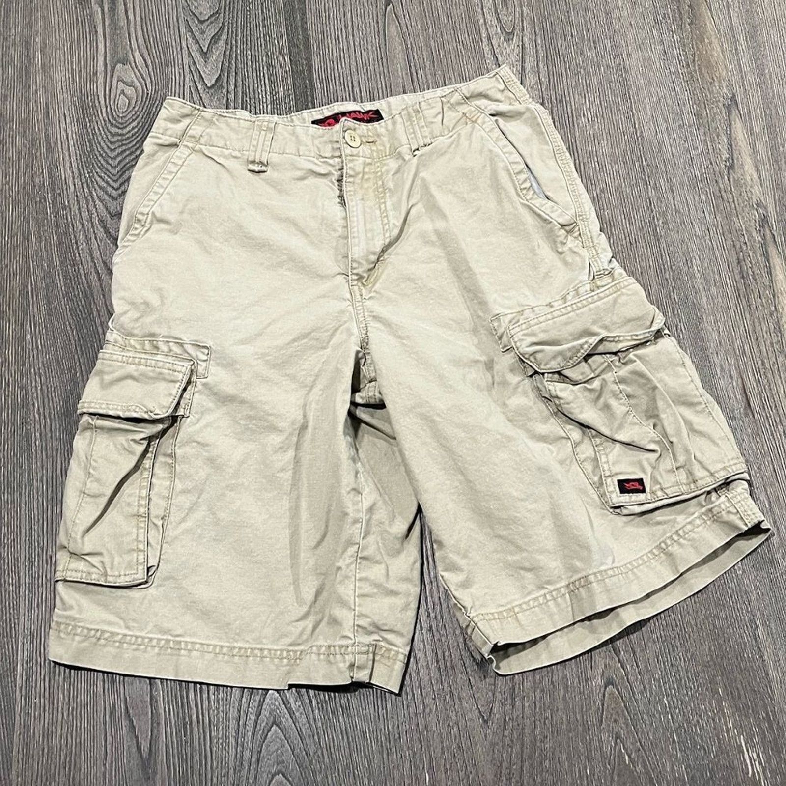 Tony Hawk Tony Hawk Khaki Cargo Shorts Linen Cotton Blend Size 29 Size US 29 - 1 Thumbnail
