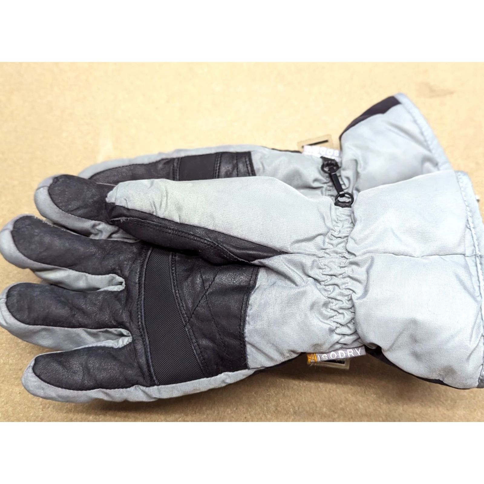 Vintage ESKA Motorcycle Mens Gloves Size 11 Gray Winter Warm Thermal ISODRY Grip Glove Leather, Nylon, Polyester Lined Size ONE SIZE - 6 Thumbnail