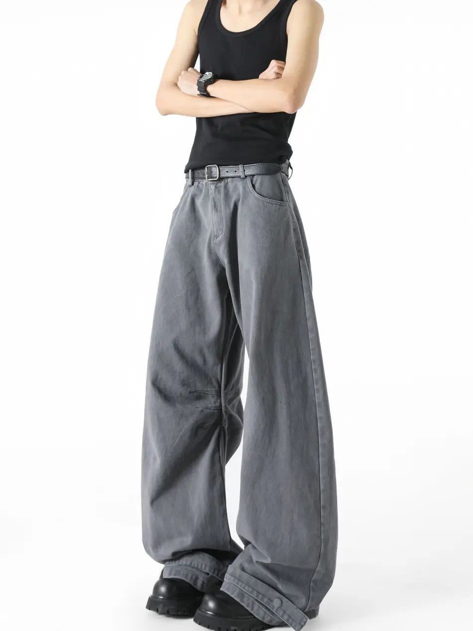 Japanese Brand Retro loose wide leg slightly flared jeans Size US 32 / EU 48 - 3 Thumbnail