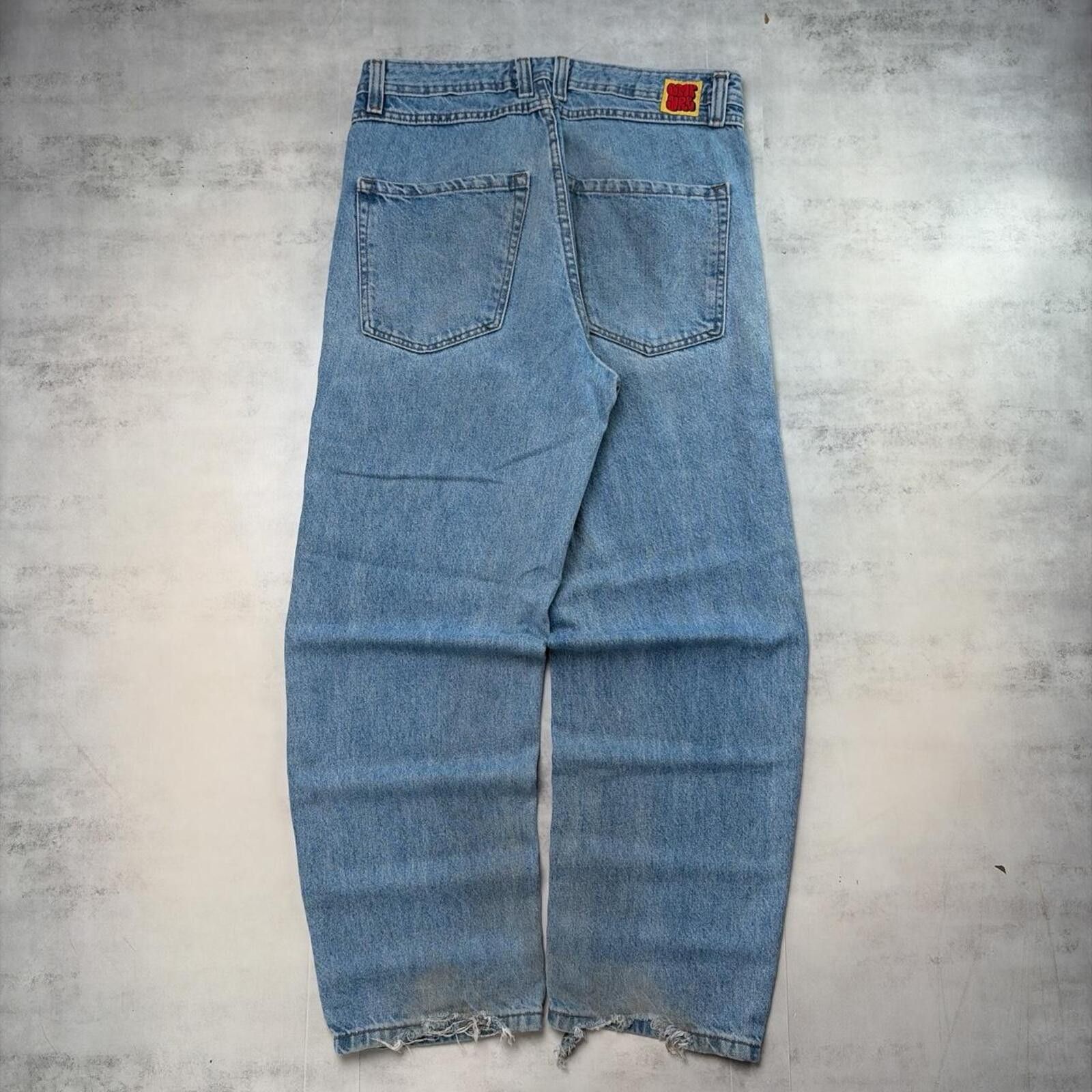 Empyre Y2K Blue Empyre Grunge Baggy Skater Distressed Denim Jeans Size US 30 / EU 46 - 1 Thumbnail