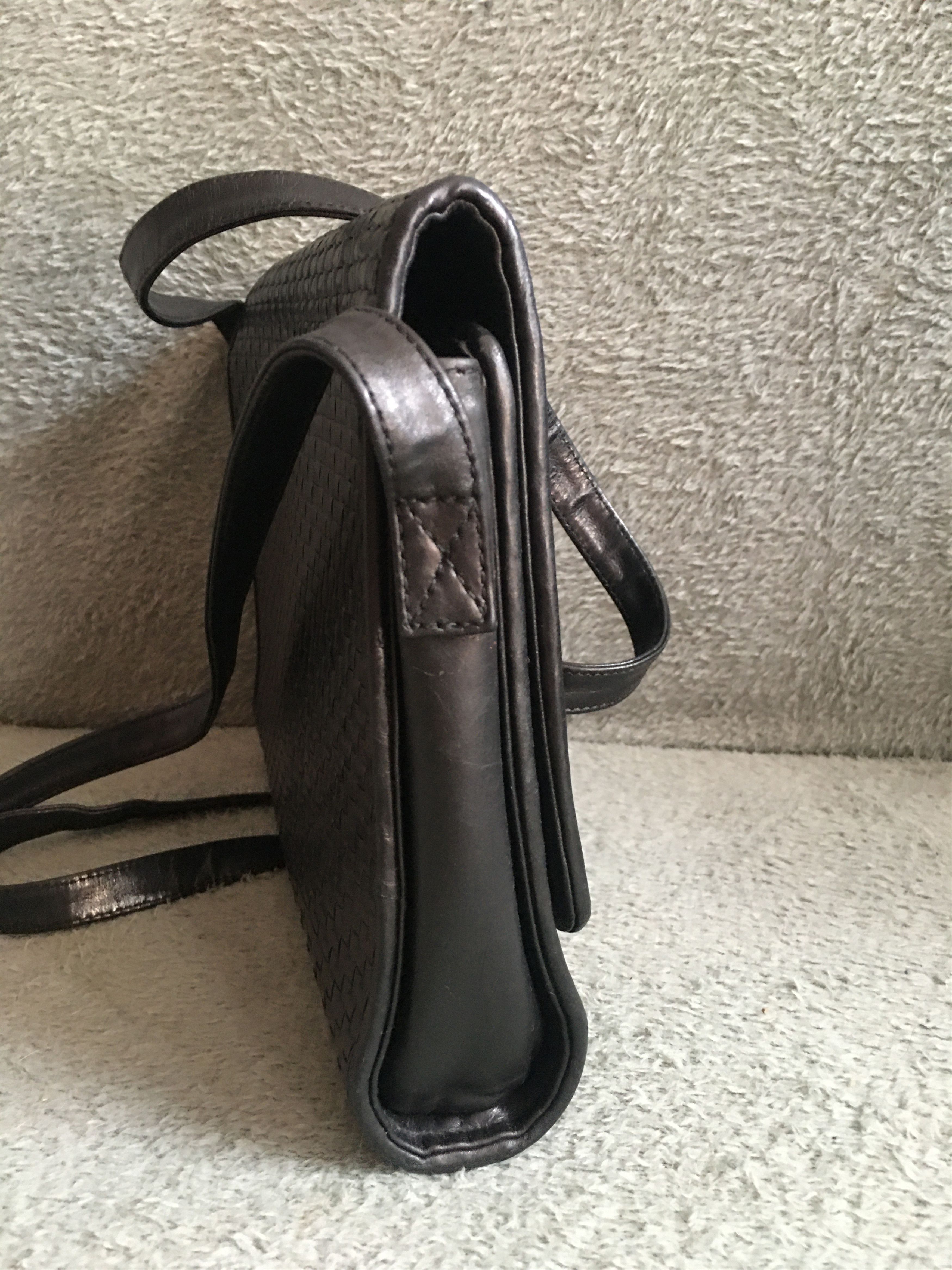 Fendi FENDI Vintage Black Braided Leather Crossbody Shoulder Bag Size ONE SIZE - 6 Thumbnail