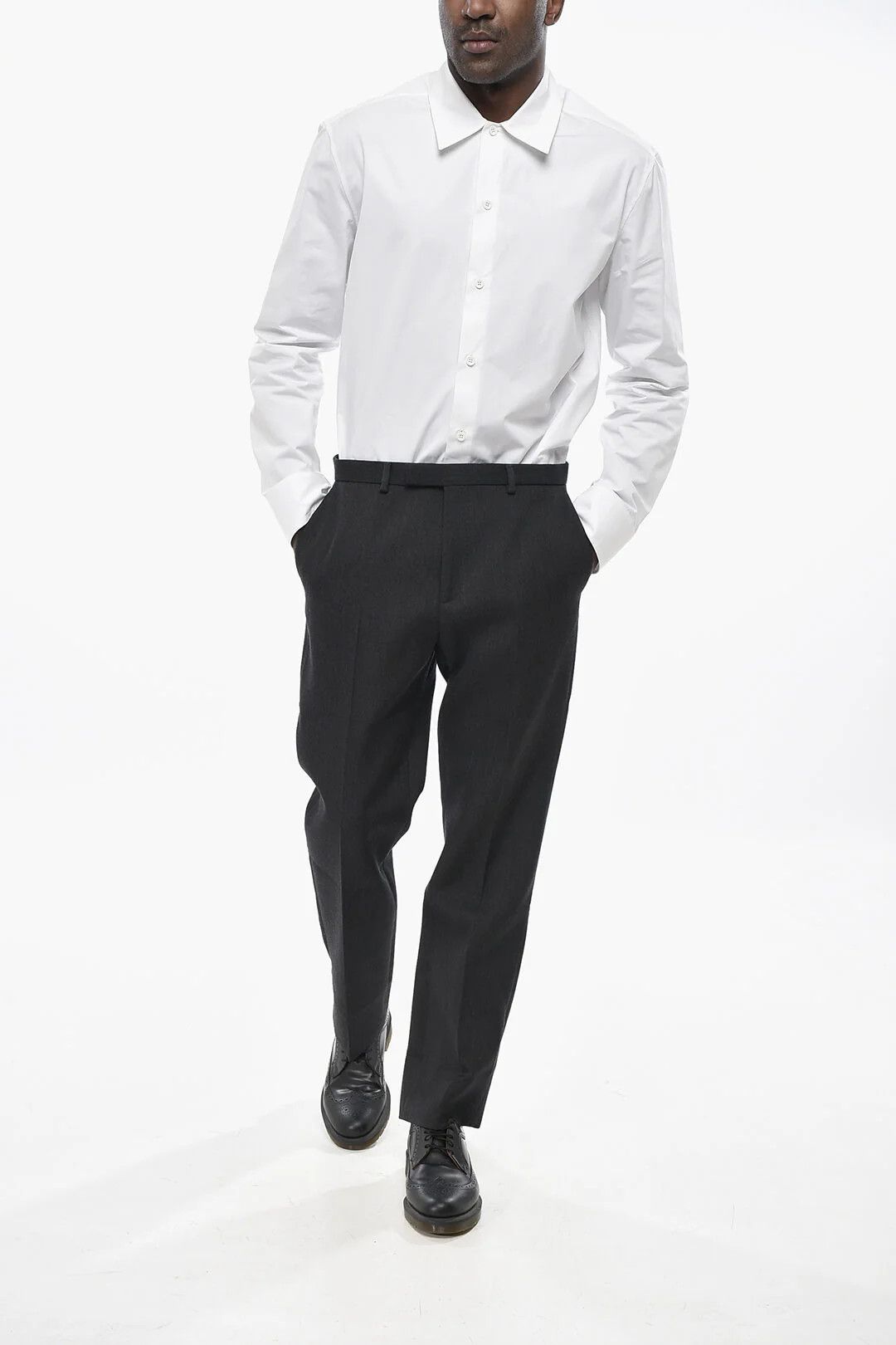 Gucci og1mm0426 Regular-Waist Wool Pant in Grey Size US 30 / EU 46 - 4 Thumbnail