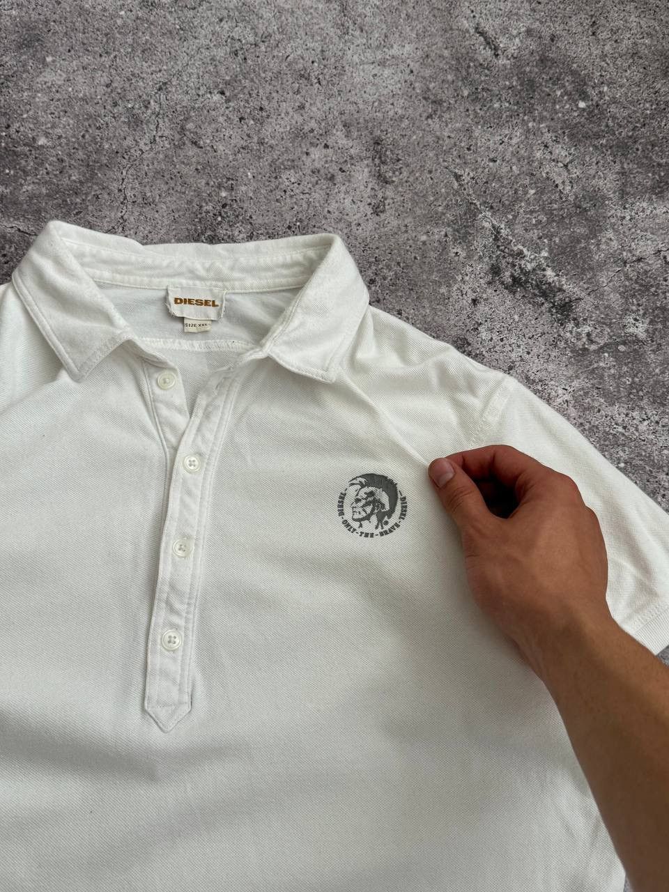 Diesel Vintage Diesel Retro logo classic white Y2K polo t-shirt Size US XL / EU 56 / 4 - 8 Thumbnail