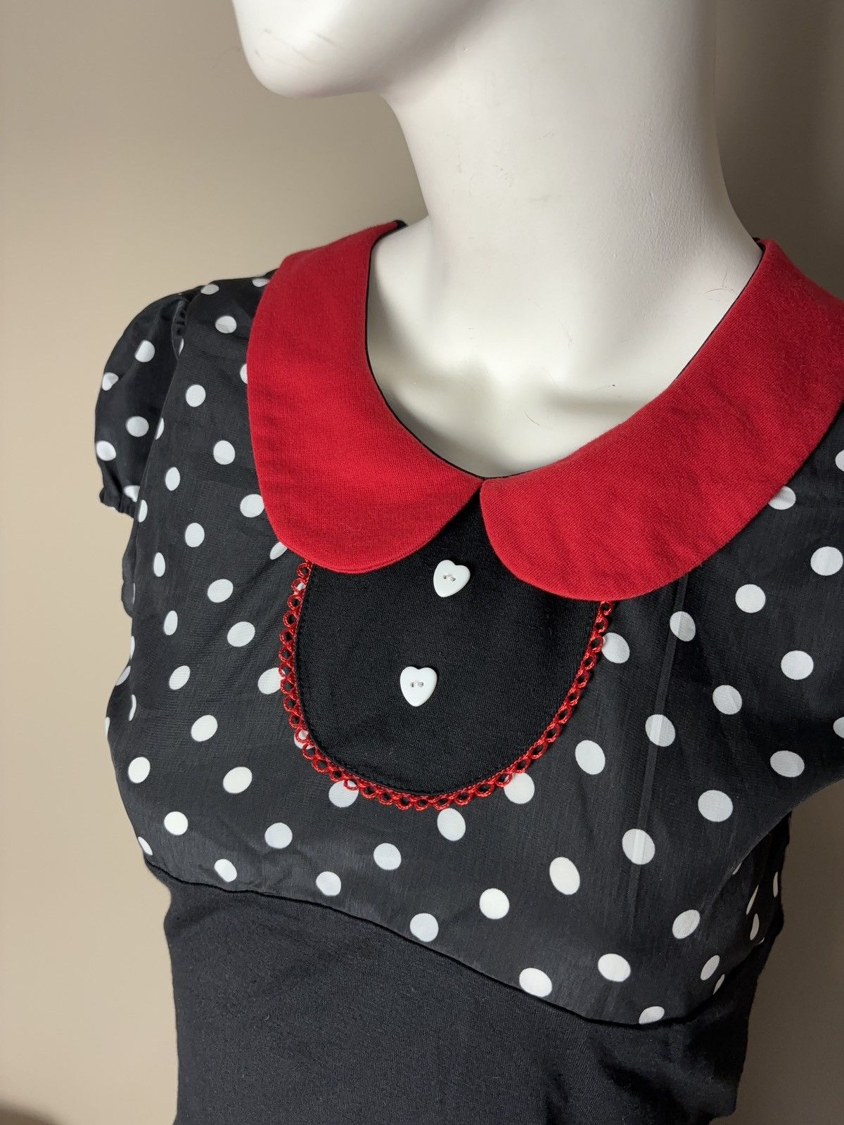 Vintage Vintage blouse t-shirt polka dot coquette style y2k Size S / US 4 / IT 40 - 2 Thumbnail