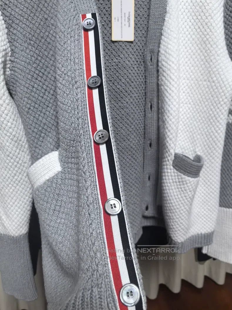 Thom Browne Thom Browne Colorblocked Sleeve Label Cardigan Size US XS / EU 42 / 0 - 2 Thumbnail