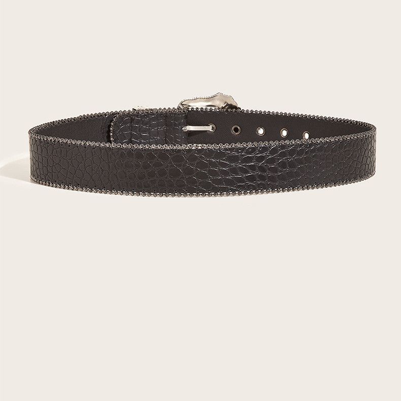 Other Flower Pu Leather Alloy Men's Leather Belt Size ONE SIZE - 2 Thumbnail
