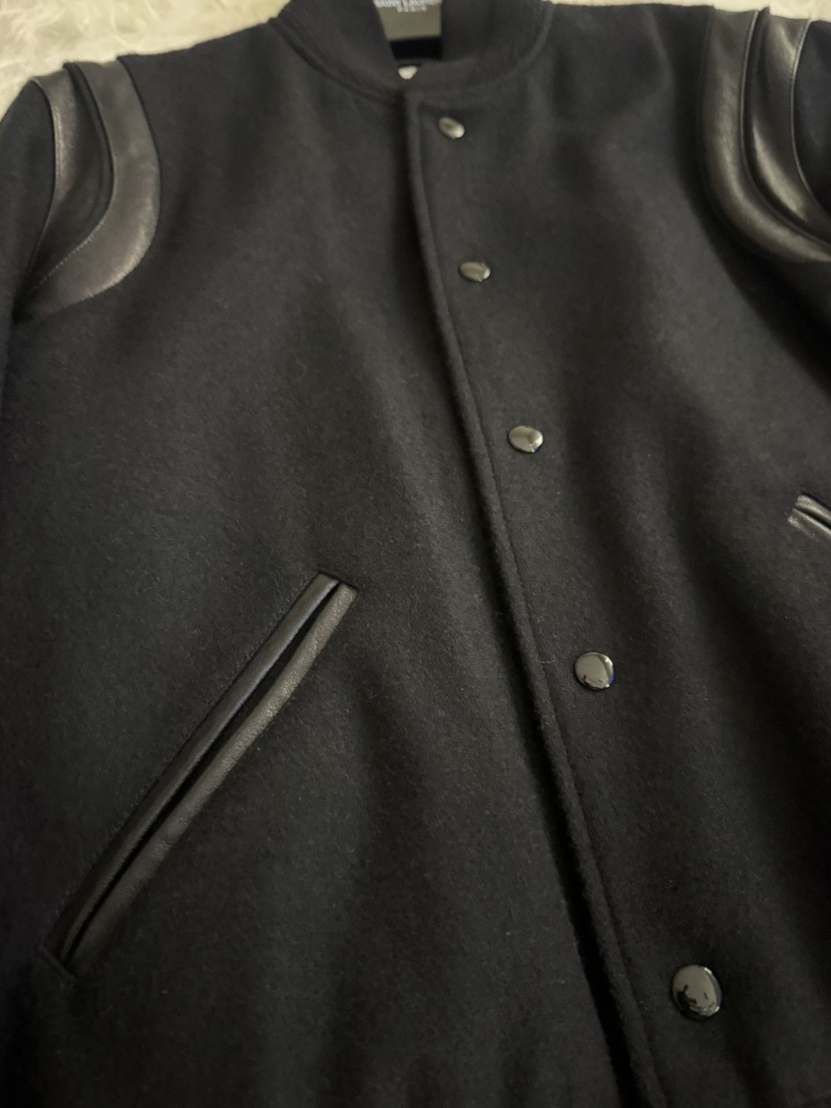 Saint Laurent Paris Black Teddy Jacket Size US L / EU 52-54 / 3 - 3 Thumbnail