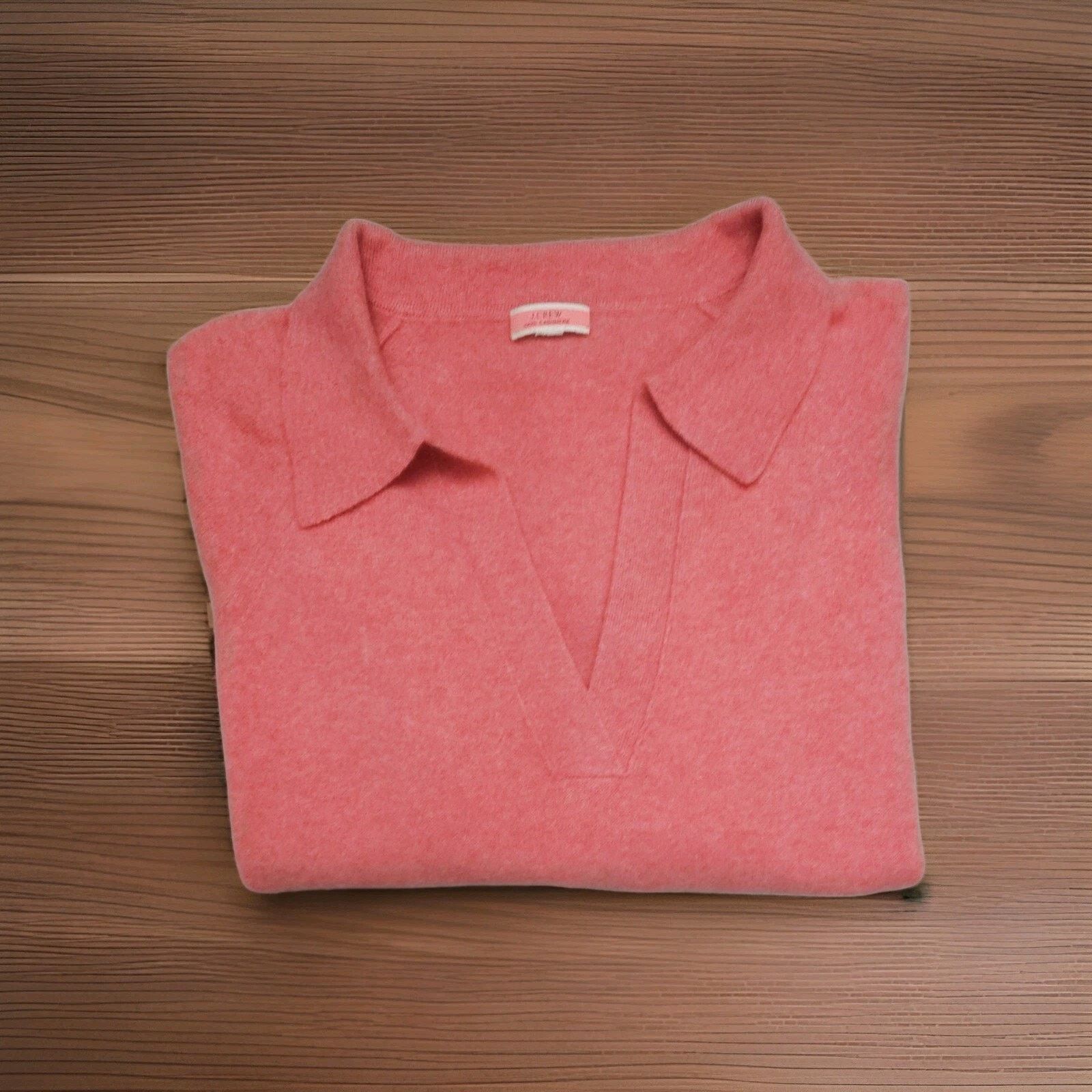 J.Crew J Crew Long Sleeve Collared V Neck Cashmere Sweatshirt Size XL / US 12-14 / IT 48-50 - 3 Thumbnail