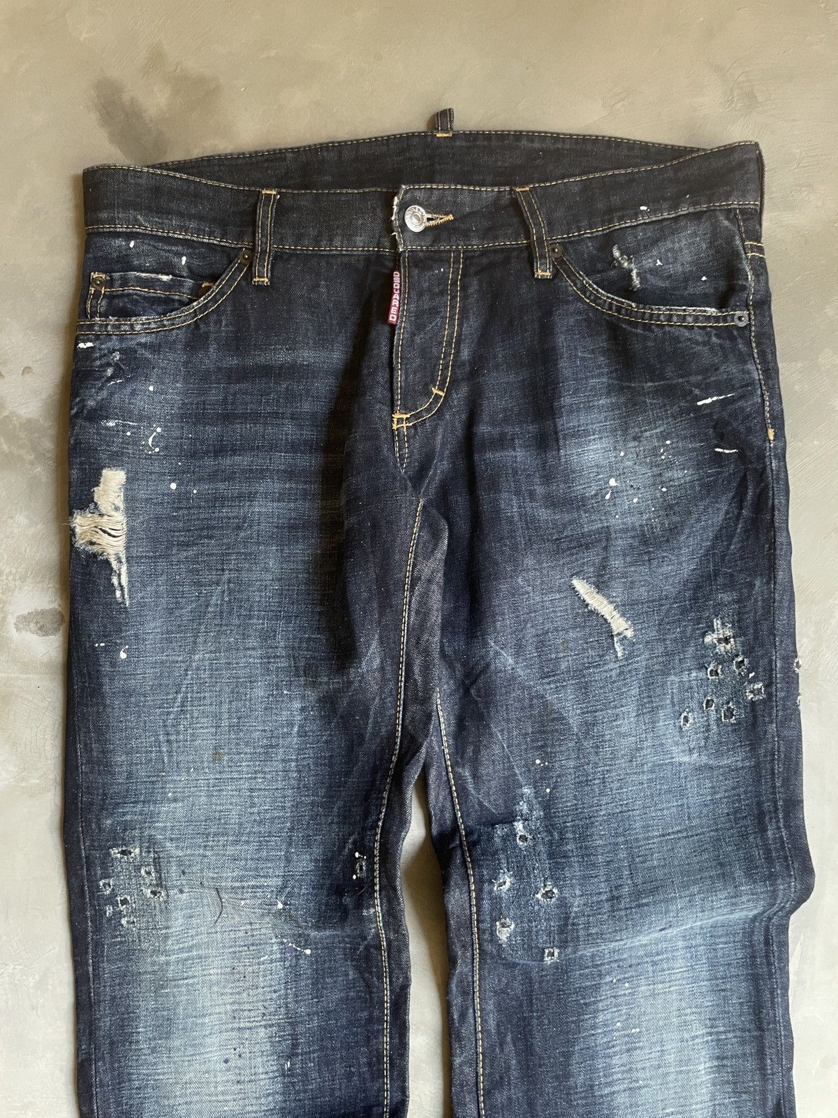 Dsquared2 Dsquared Straight Denim Jeans Distrassed Size 24" / US 00 / IT 34 - 1 Thumbnail
