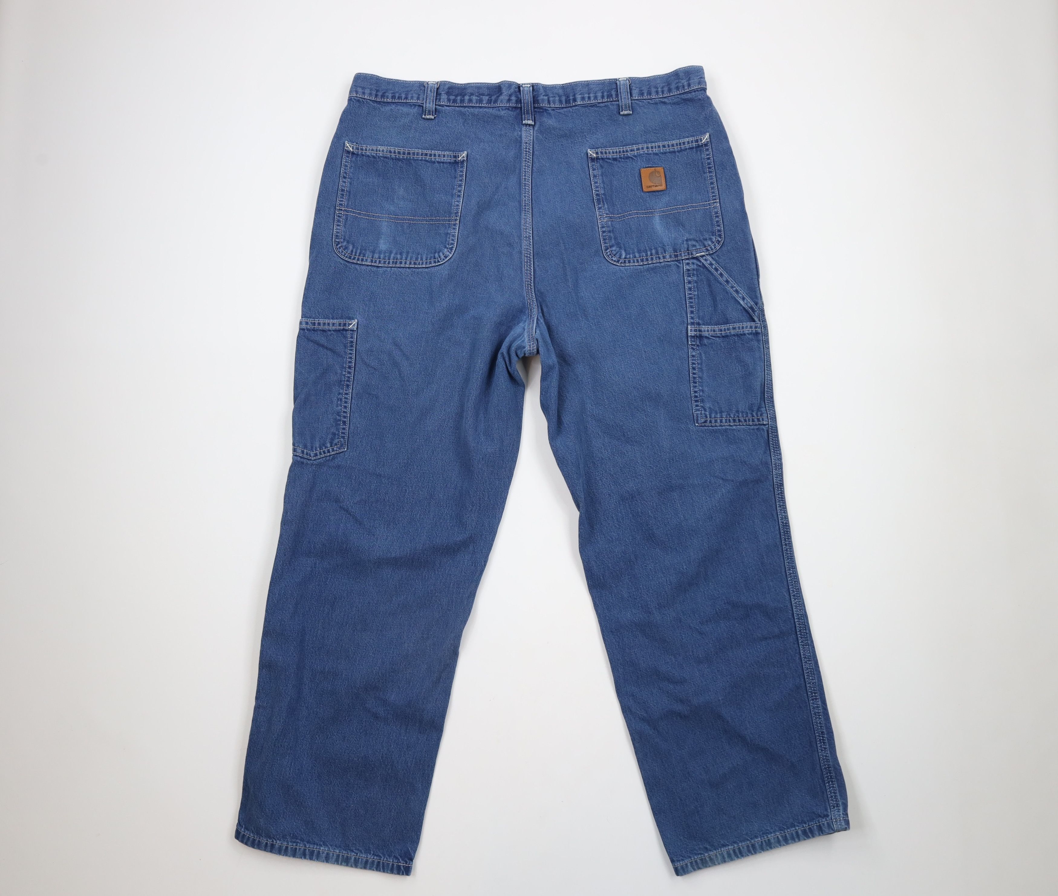 Carhartt × Vintage Vintage Carhartt Spell Out Wide Leg Dungaree Denim Jeans Size US 40 / EU 56 - 10 Thumbnail