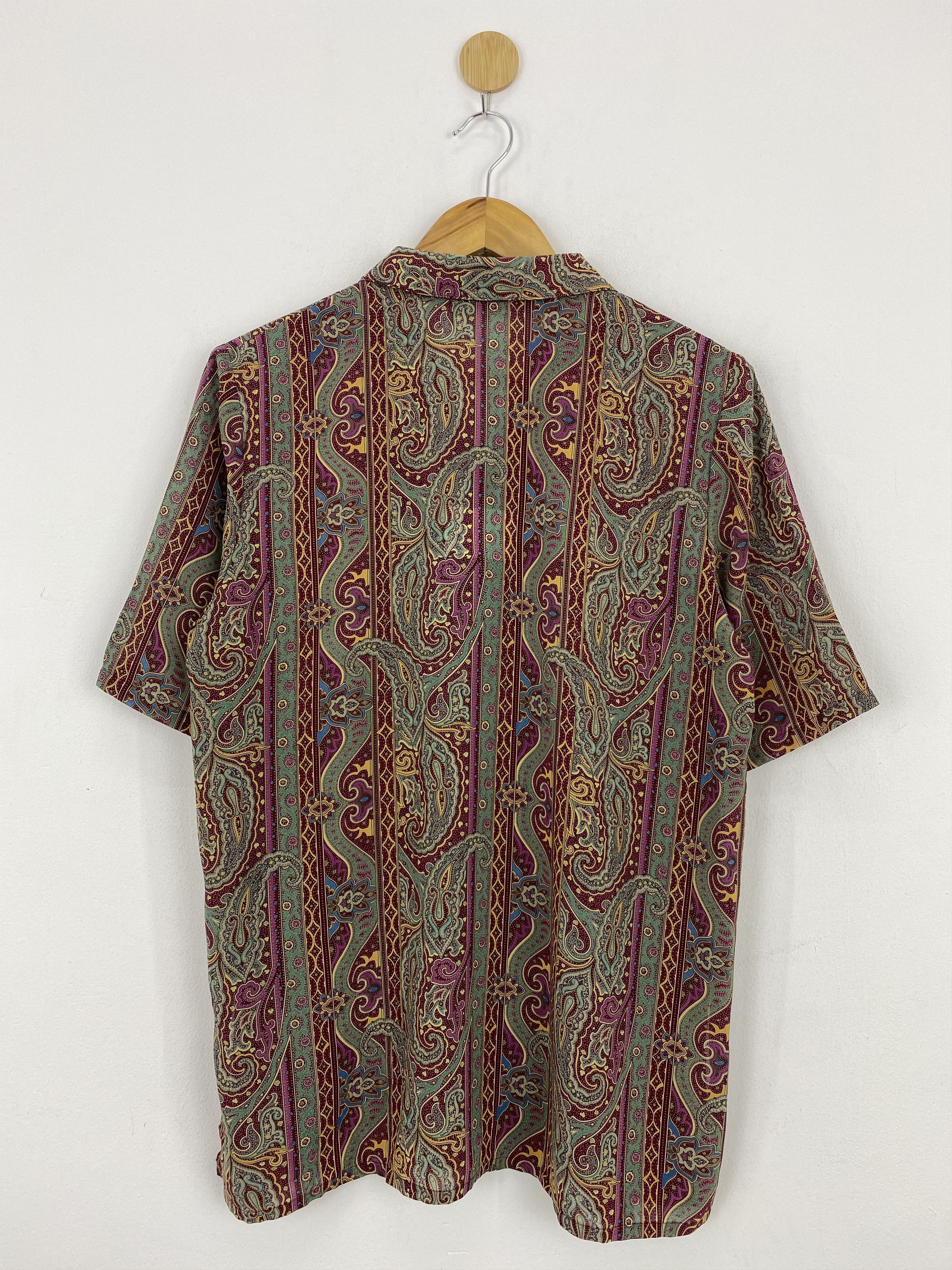 Japanese Brand × Vintage Vintage Paisley Art Modern Design Silk Shirt J1860 Size US M / EU 48-50 / 2 - 3 Thumbnail