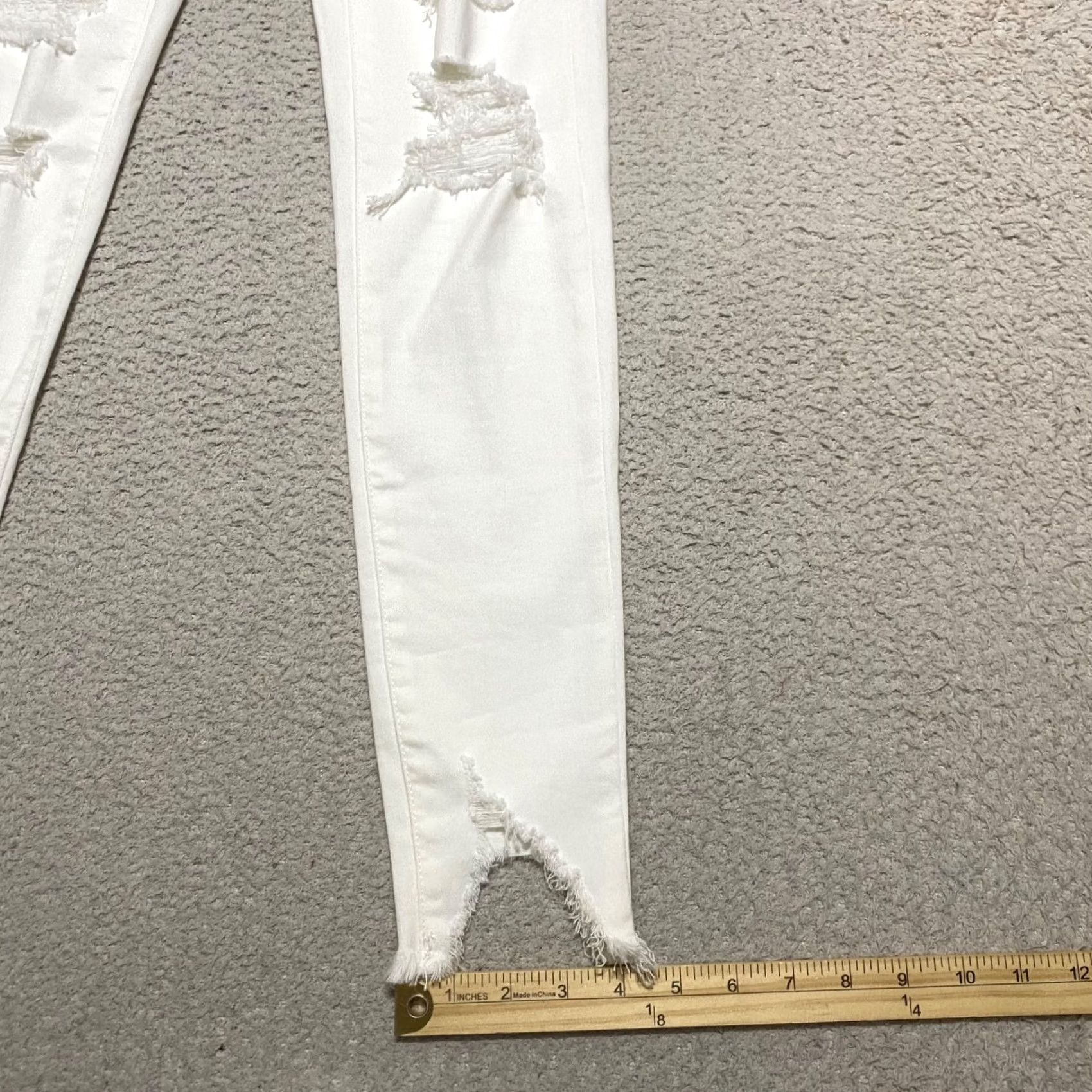 American Eagle Outfitters American Eagle Outfitters Jeans Womens sz 0 White Denim Mid Rise Jegging Distressed Jeans Size 25" / US 0 / IT 36 - 5 Thumbnail