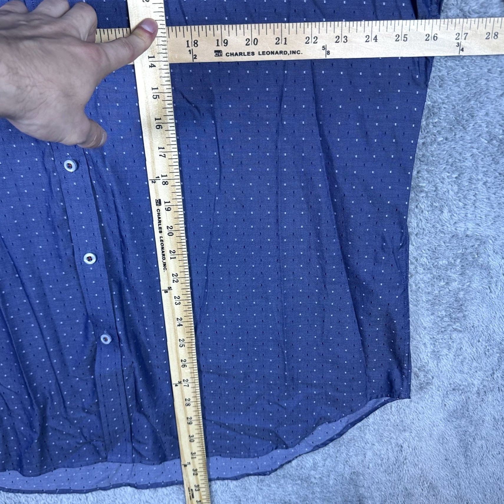 Robert Graham Robert Graham Shirt Mens 2XL Classic Floral Button-Up Knit Blue Cotton Long Sleeve Preppy Modern American Flip Cuff Size US XXL / EU 58 / 5 - 7 Thumbnail
