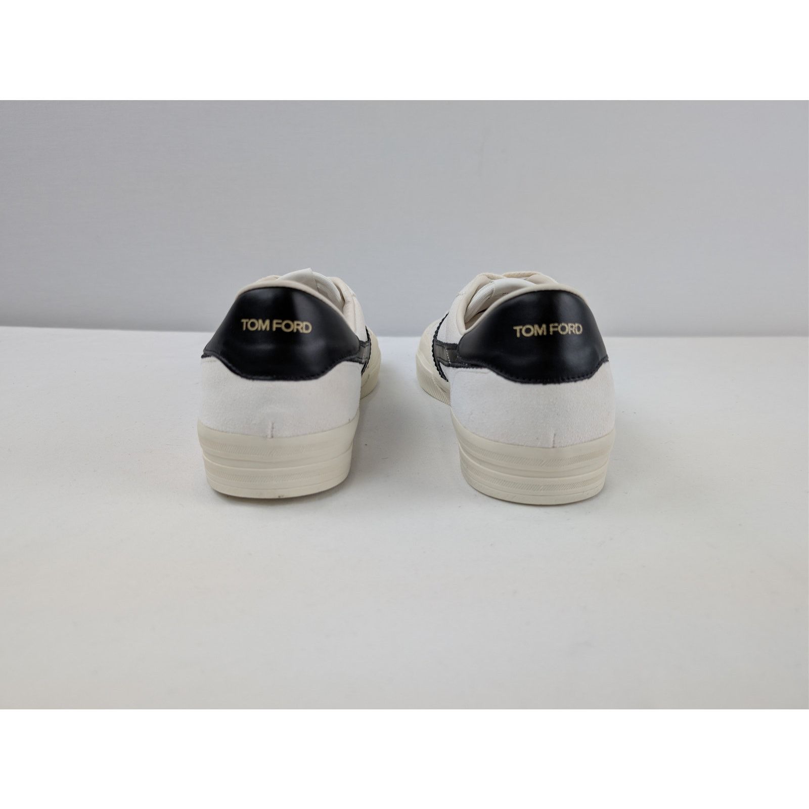 Tom Ford o1rshd1 Jarvis low-top canvas and leather sneakers in white Size US 8 / EU 41 - 11 Thumbnail