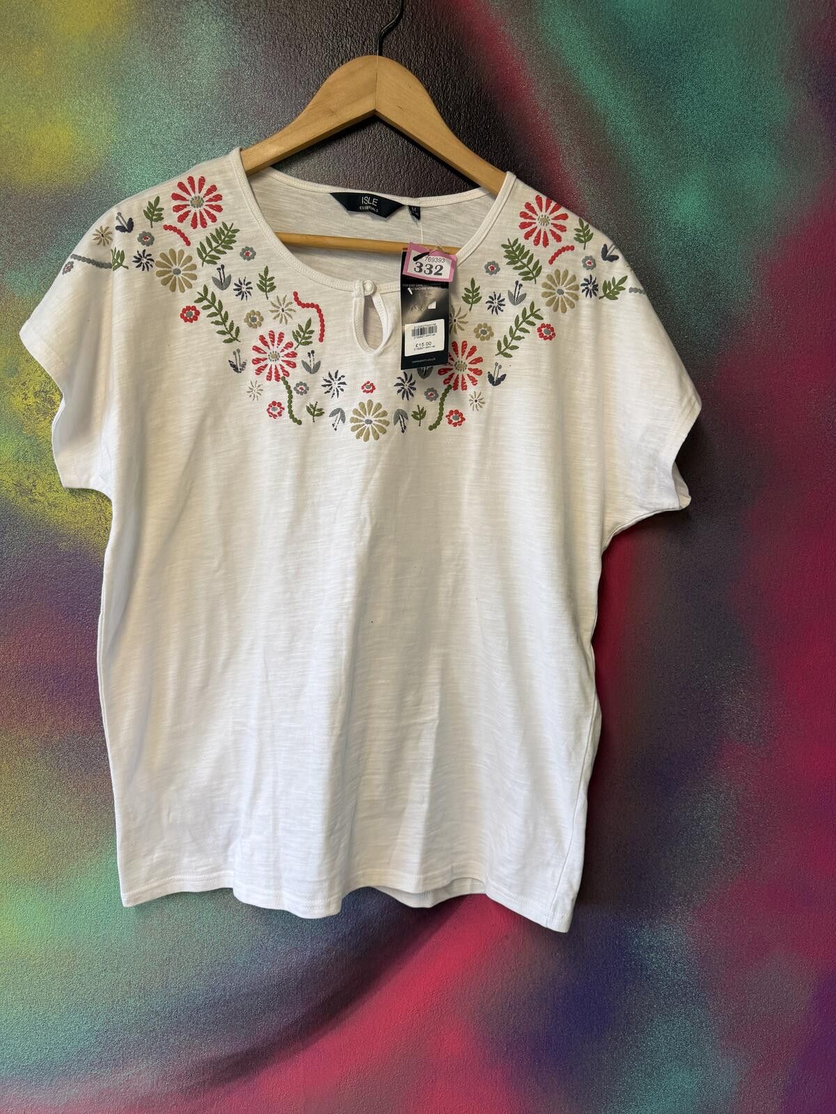 Other White floral embroidered top in size M Size M / US 6-8 / IT 42-44 - 1 Thumbnail