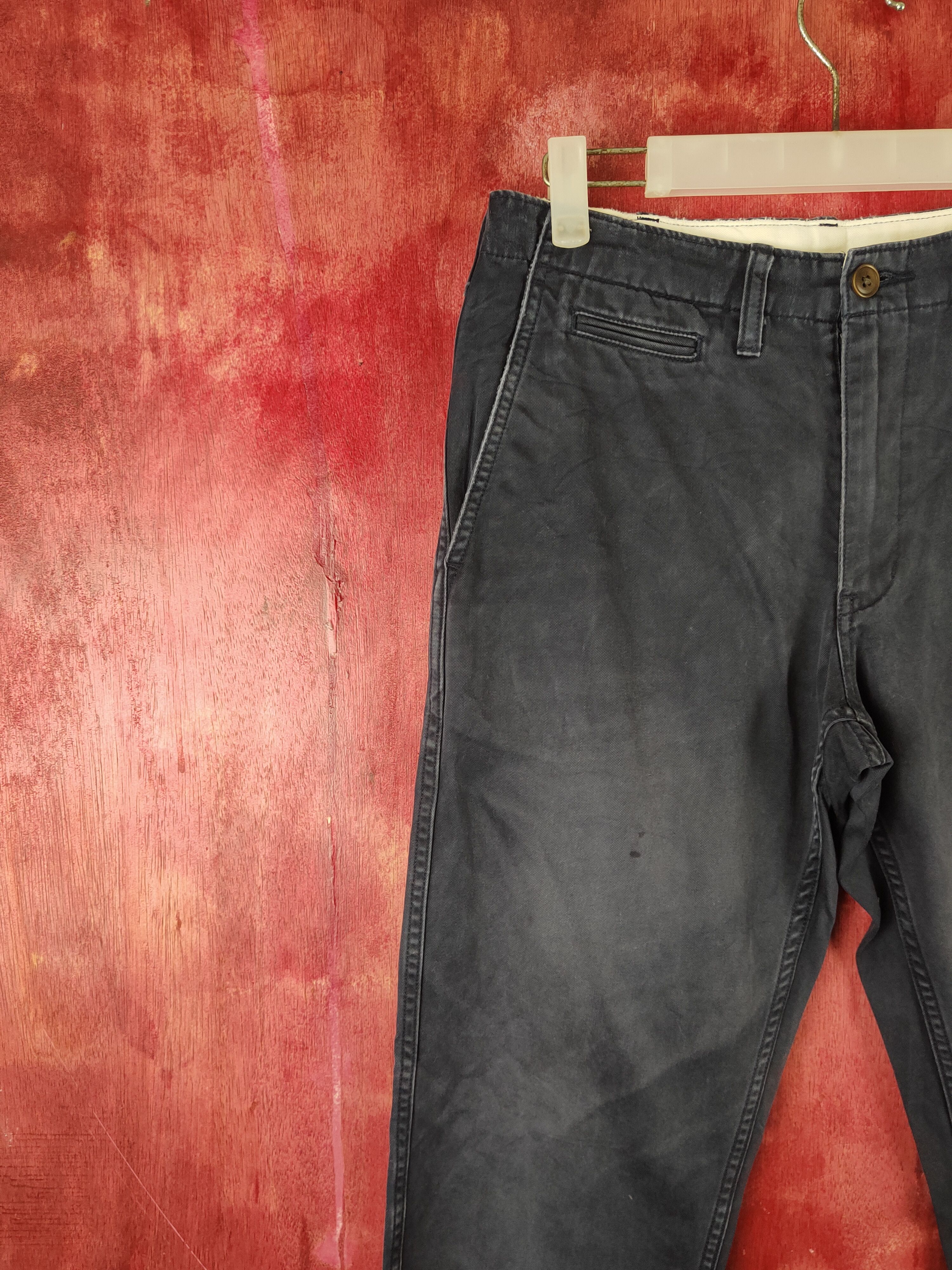 Japanese Brand Uniqlo Dark Blue faded cargo Casual Pants #S1766 Size US 29 - 3 Thumbnail